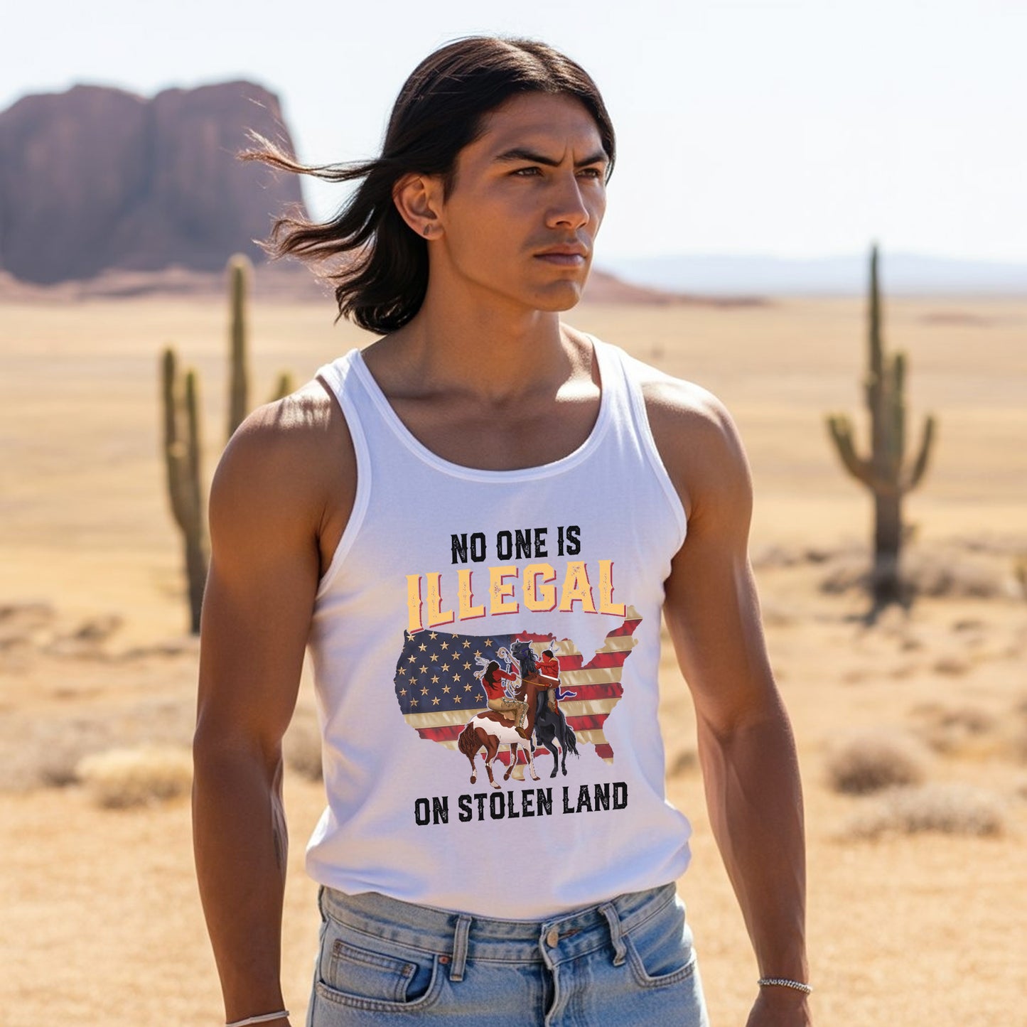 No One Is Illegal On Stolen Land Unisex Tank Top