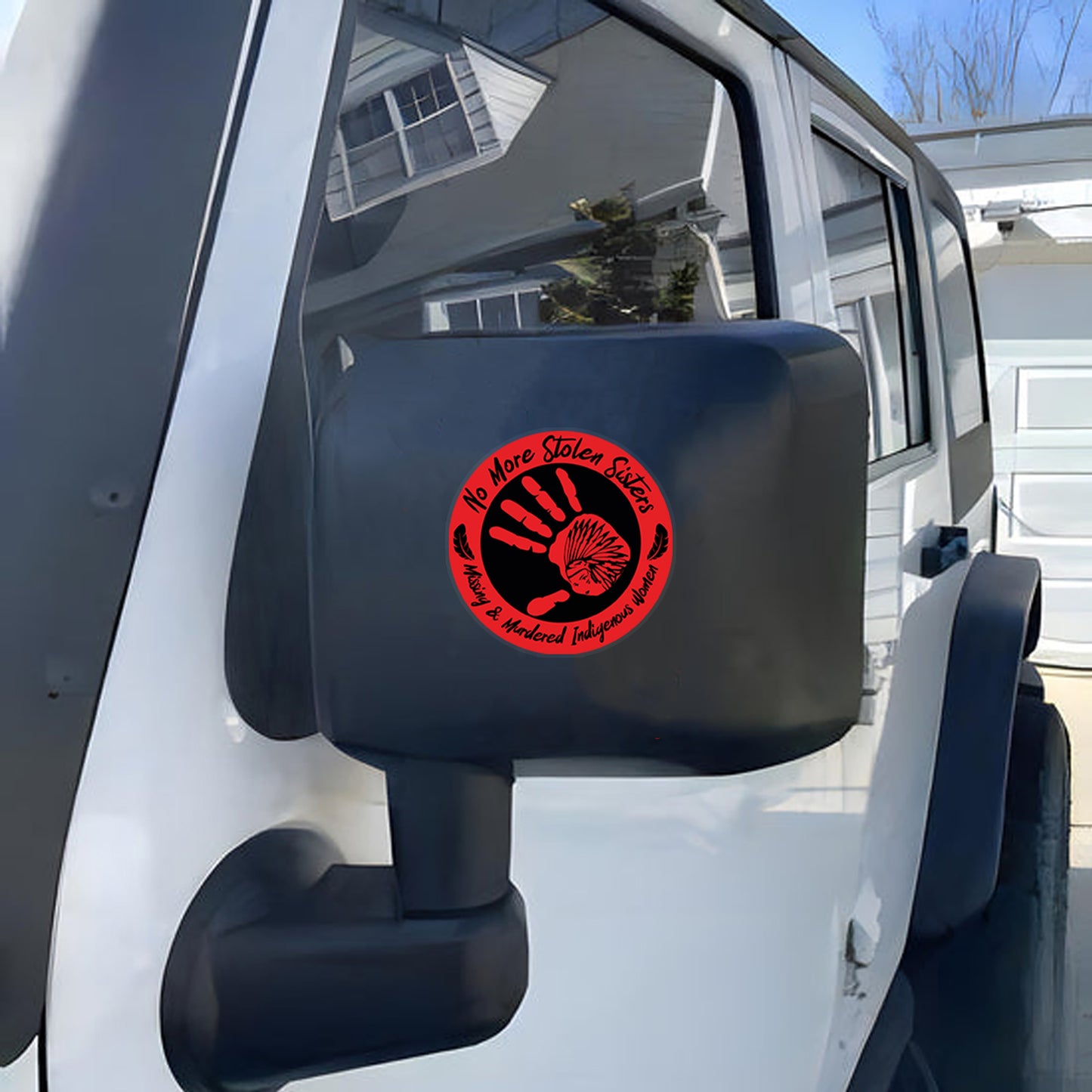 No More Stolen Sisters - Missing and Murdered Indigenous Women Red Hand Decal