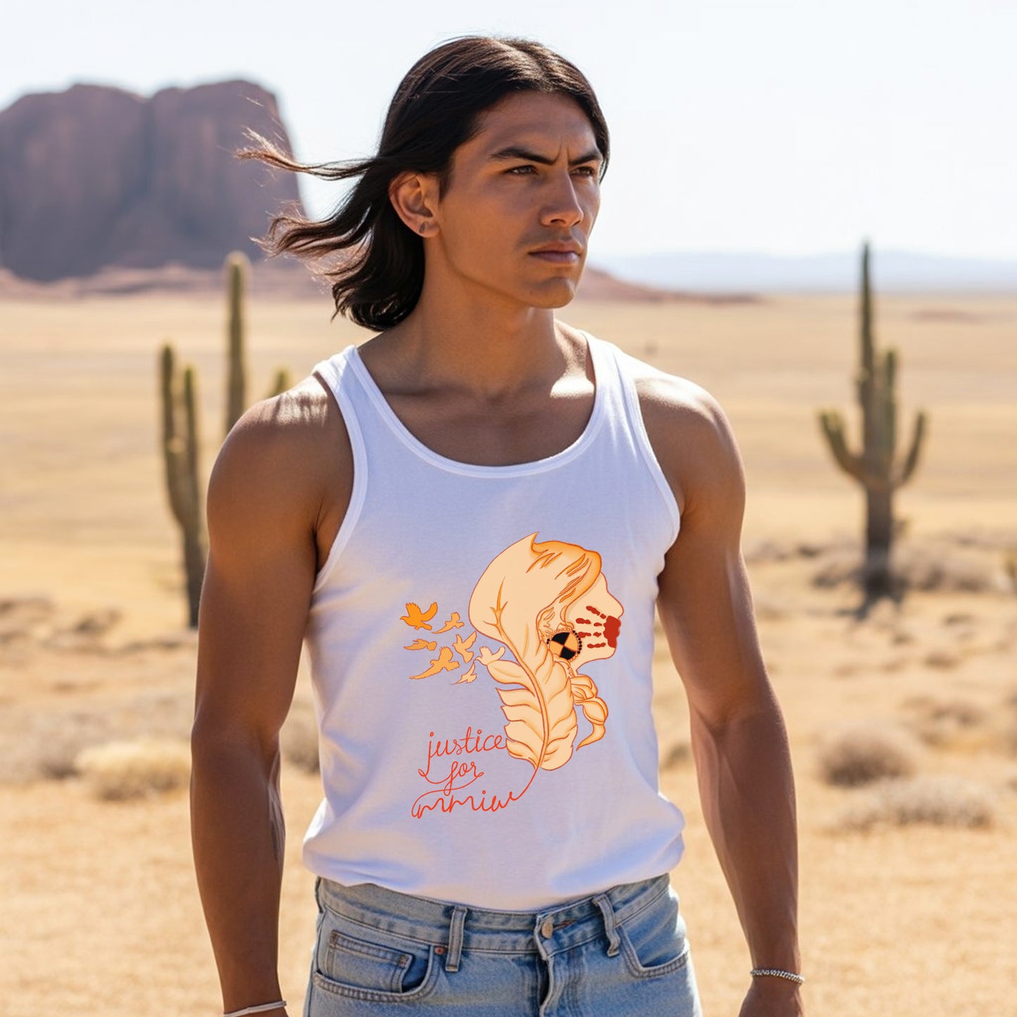 Justice For MMIW Indigenous Rights Powerful Statement Unisex Tank Top