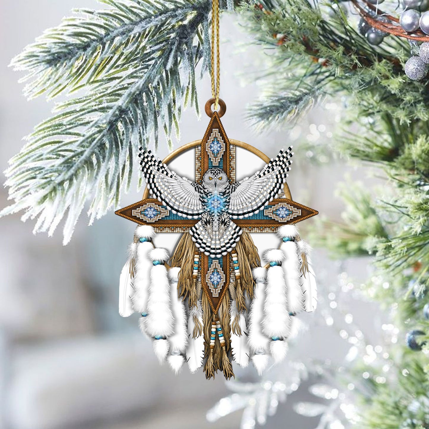 Owl Native American - Unique Christmas Gift Decor Flat Acrylic