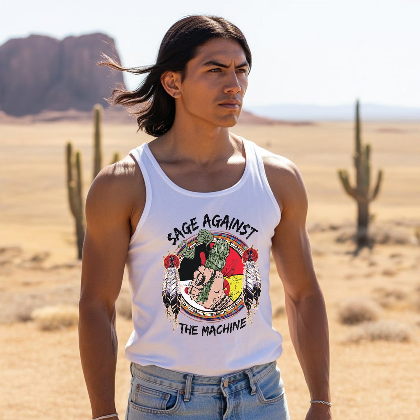 Sage Against The Machine Indigenous Power Unisex Tank Top