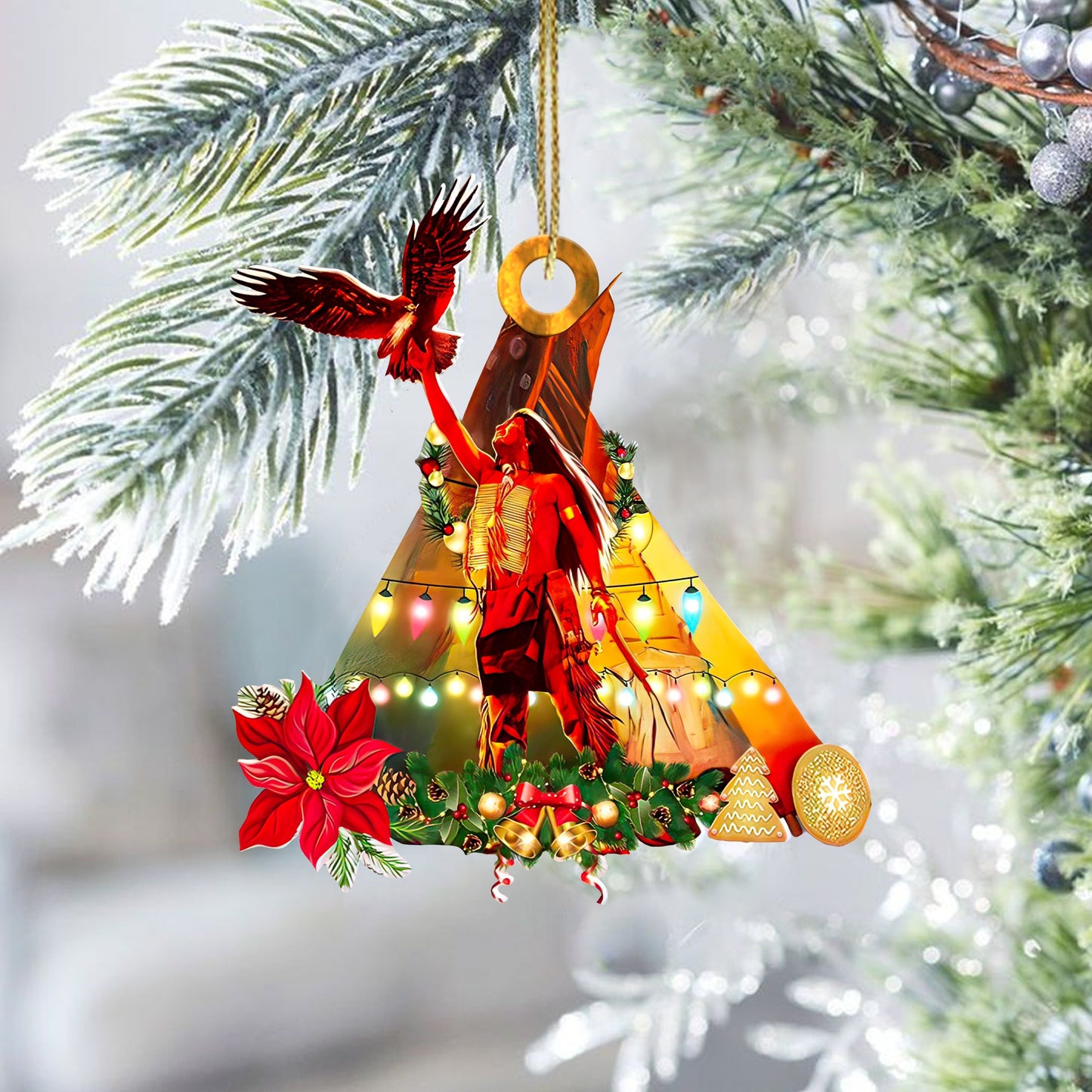 Eagle Tipi Native American Chief - Unique Christmas Gift Decor Flat Acrylic