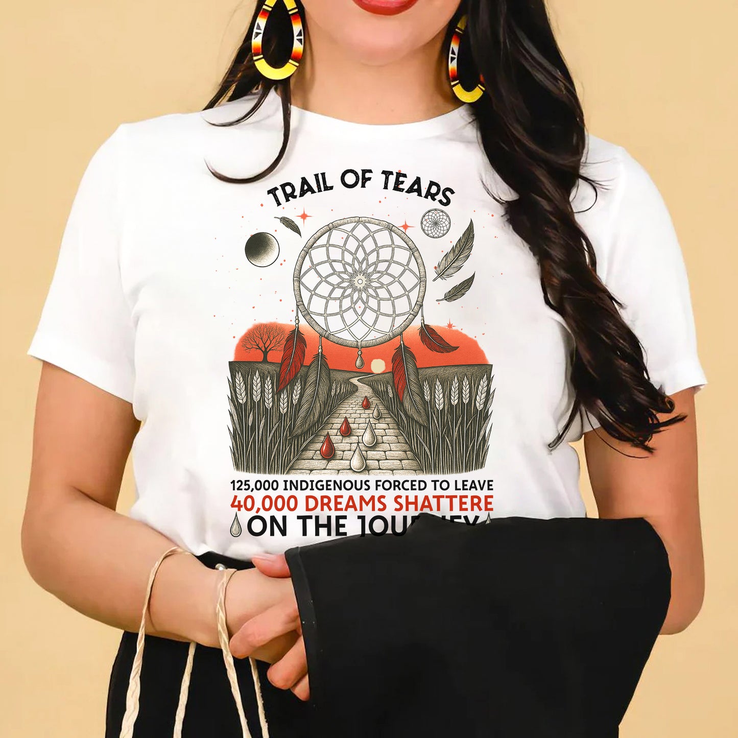 Trail Of Tears - 125000 Indigenous Forced To Leave 40000 Dreams Shattere Unisex T-Shirt/Hoodie/Sweatshirt
