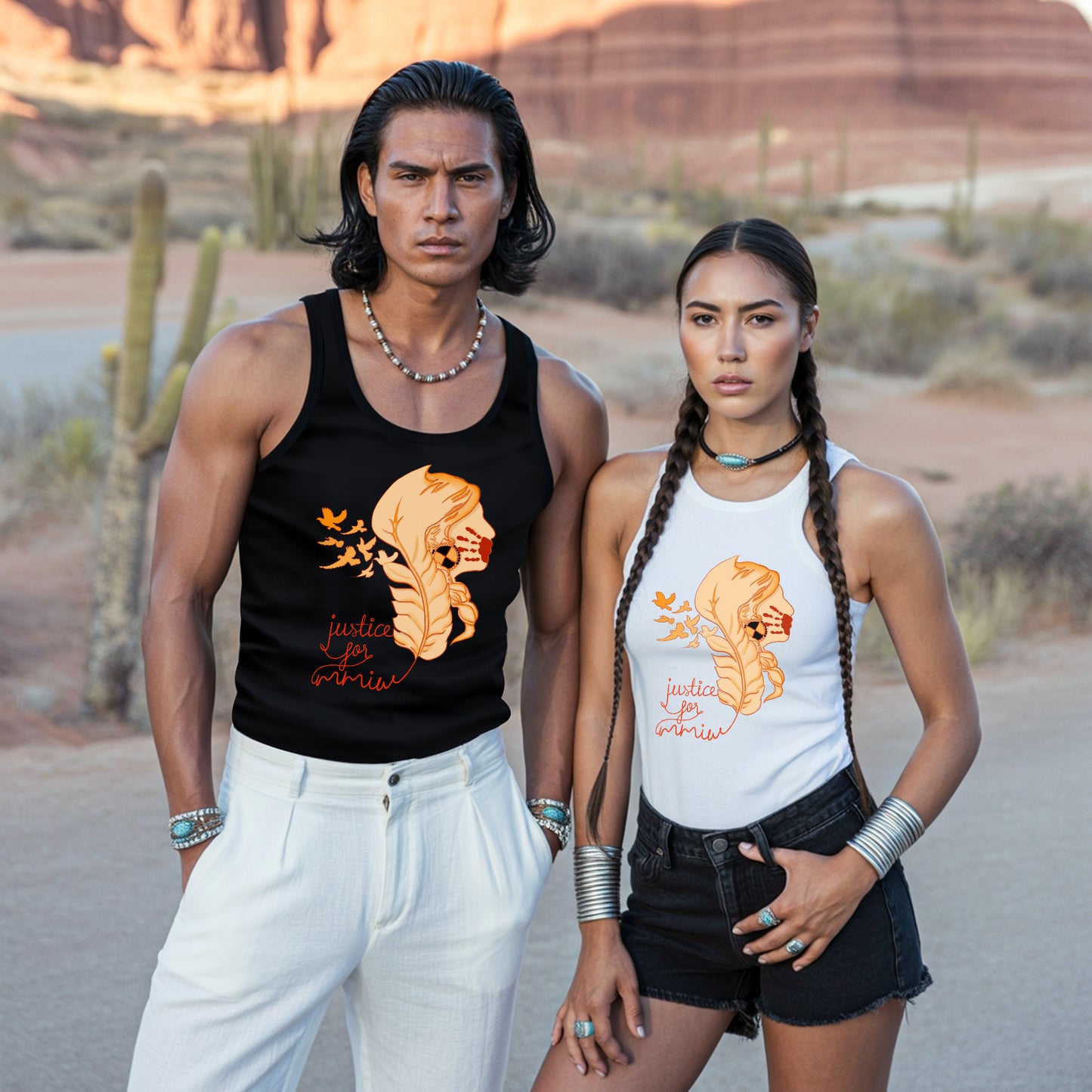 Justice For MMIW Indigenous Rights Powerful Statement Unisex Tank Top