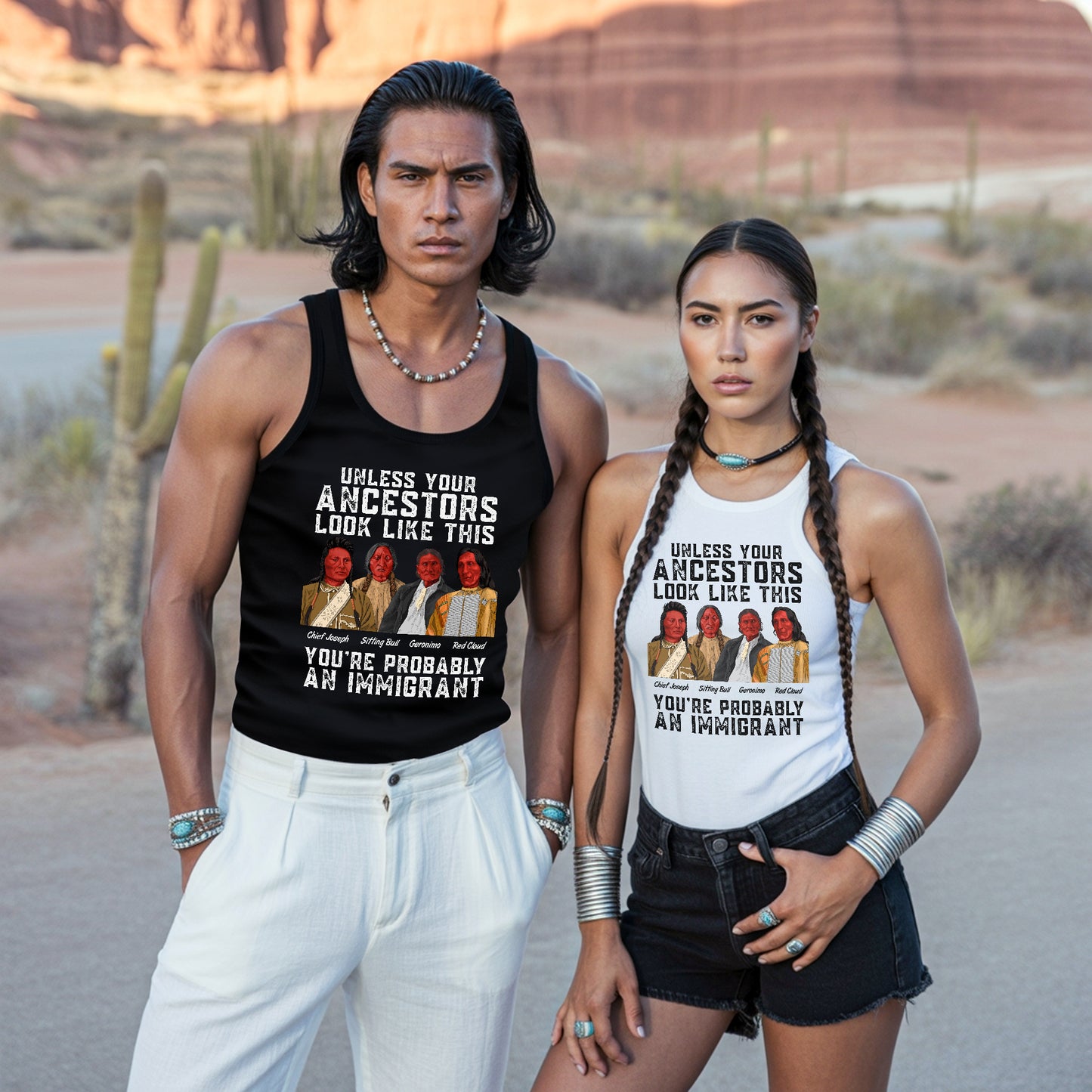 Unless Your Ancestors Look Like This You Probably Immigrant Unisex Tank Top