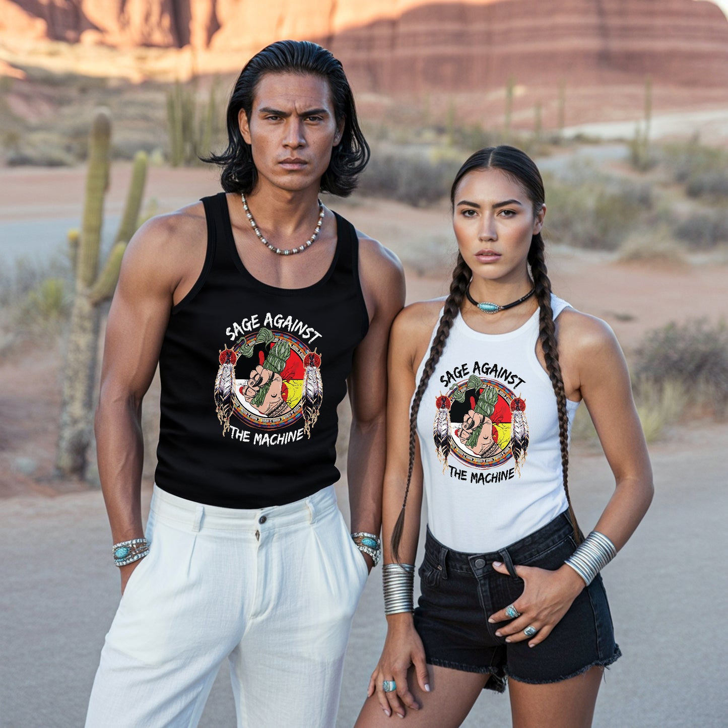 Sage Against The Machine Indigenous Power Unisex Tank Top