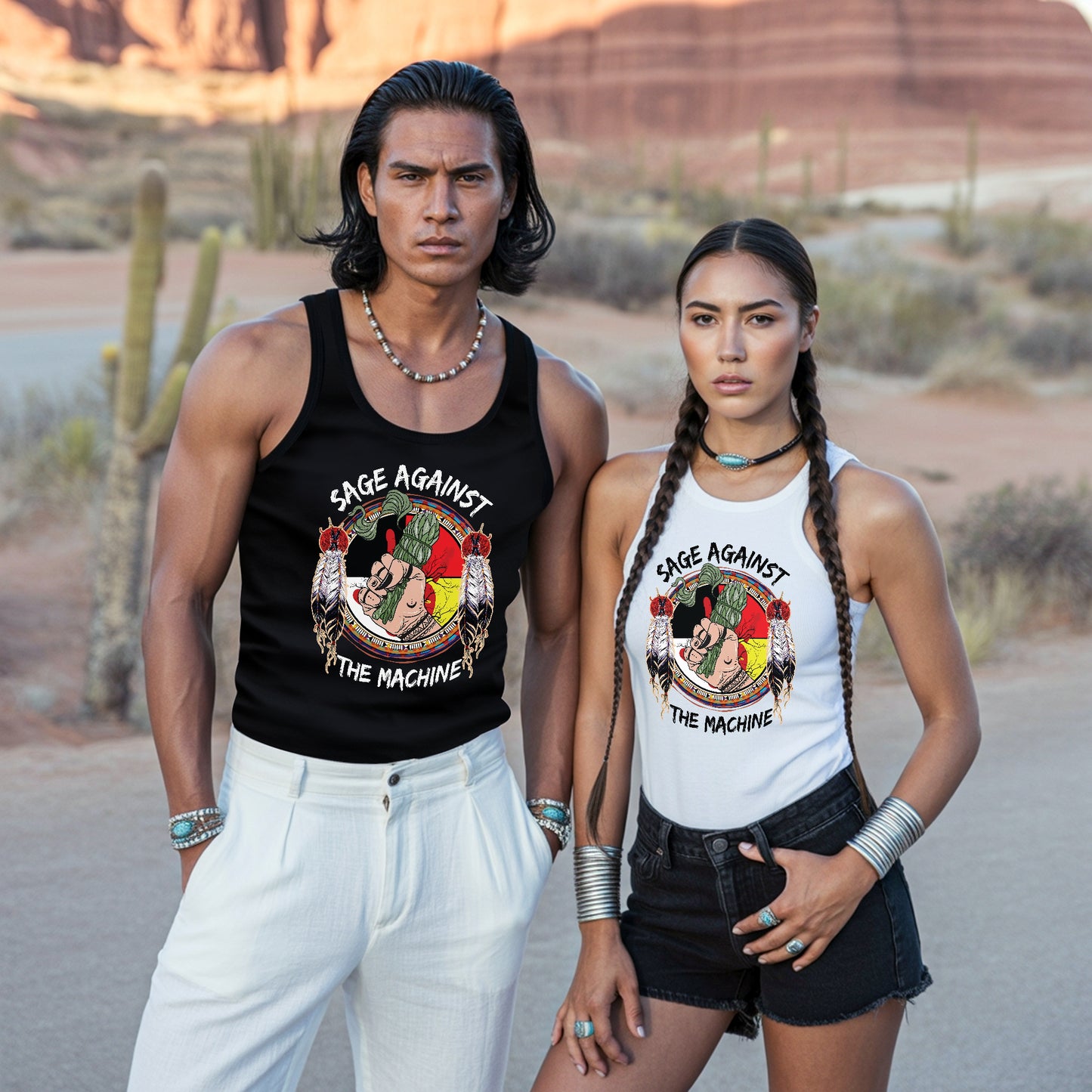 Sage Against The Machine Indigenous Power Unisex Tank Top