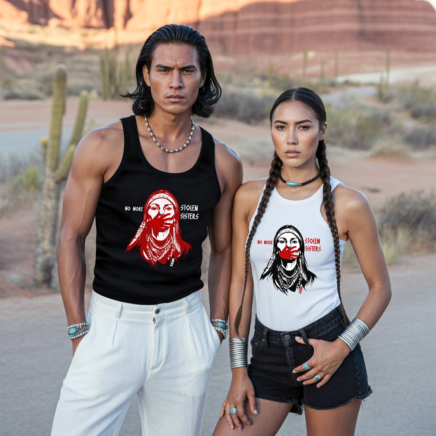 No More Stolen Sisters Native American Unisex Tank Top