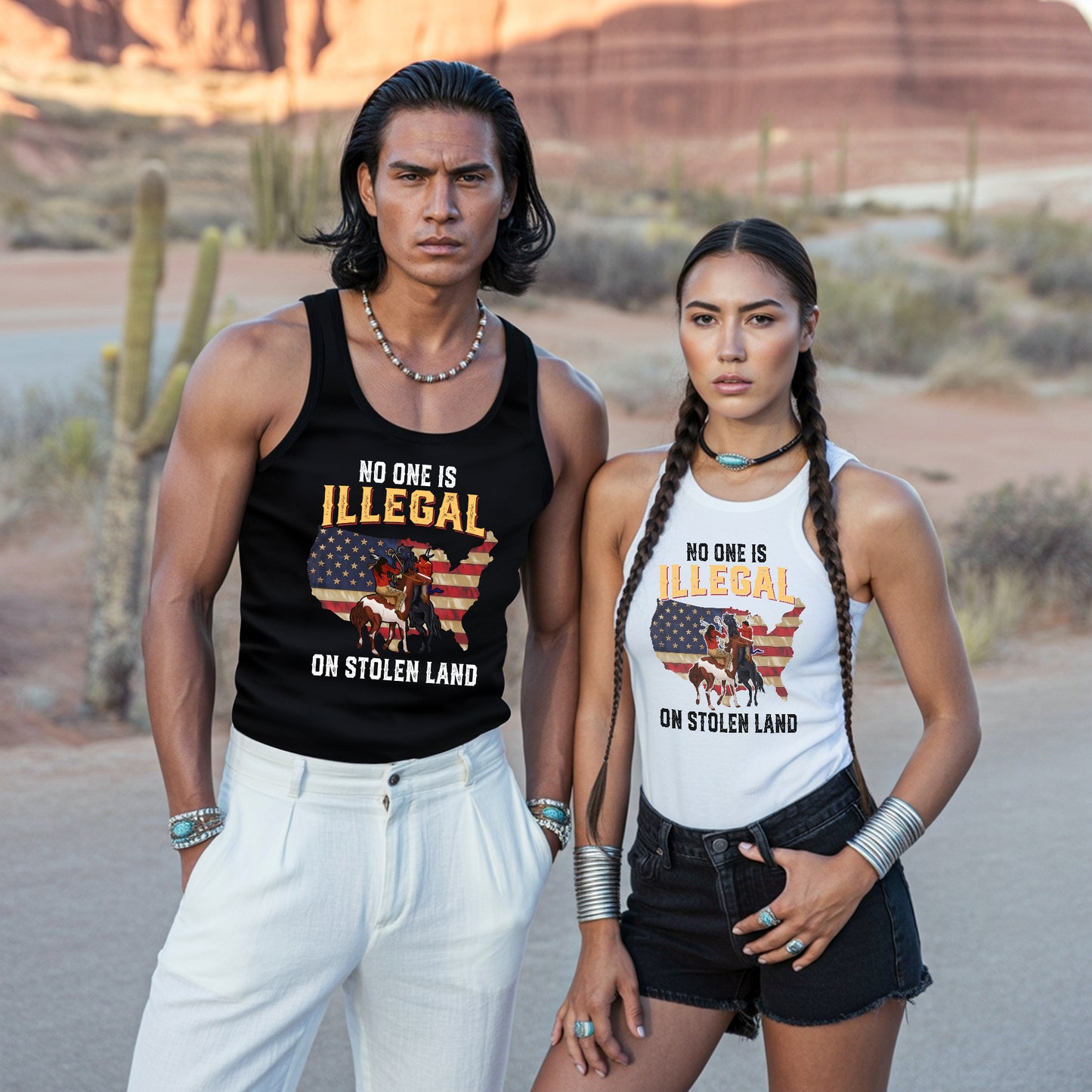 No One Is Illegal On Stolen Land Unisex Tank Top