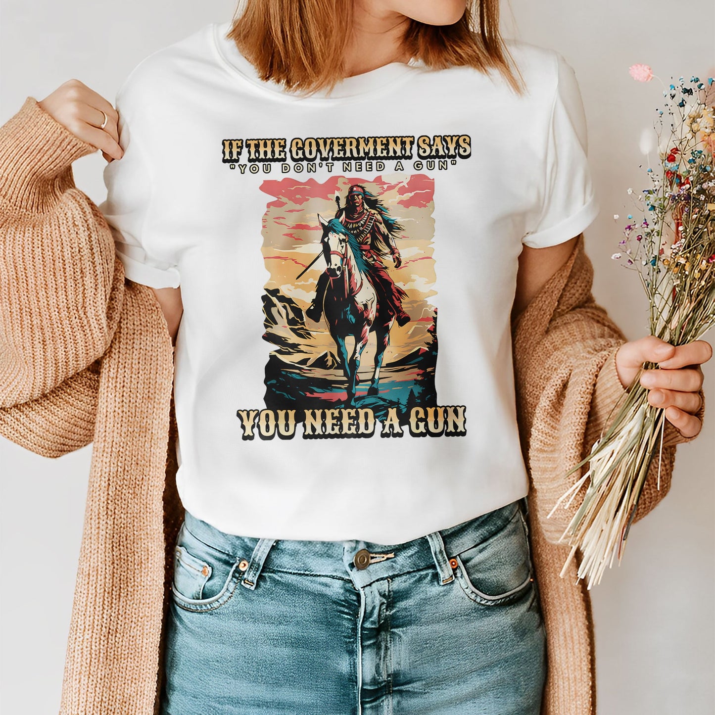 You Need A Gun Unisex T-Shirt/T-Shirt V-Neck/Hoodie/Sweatshirt