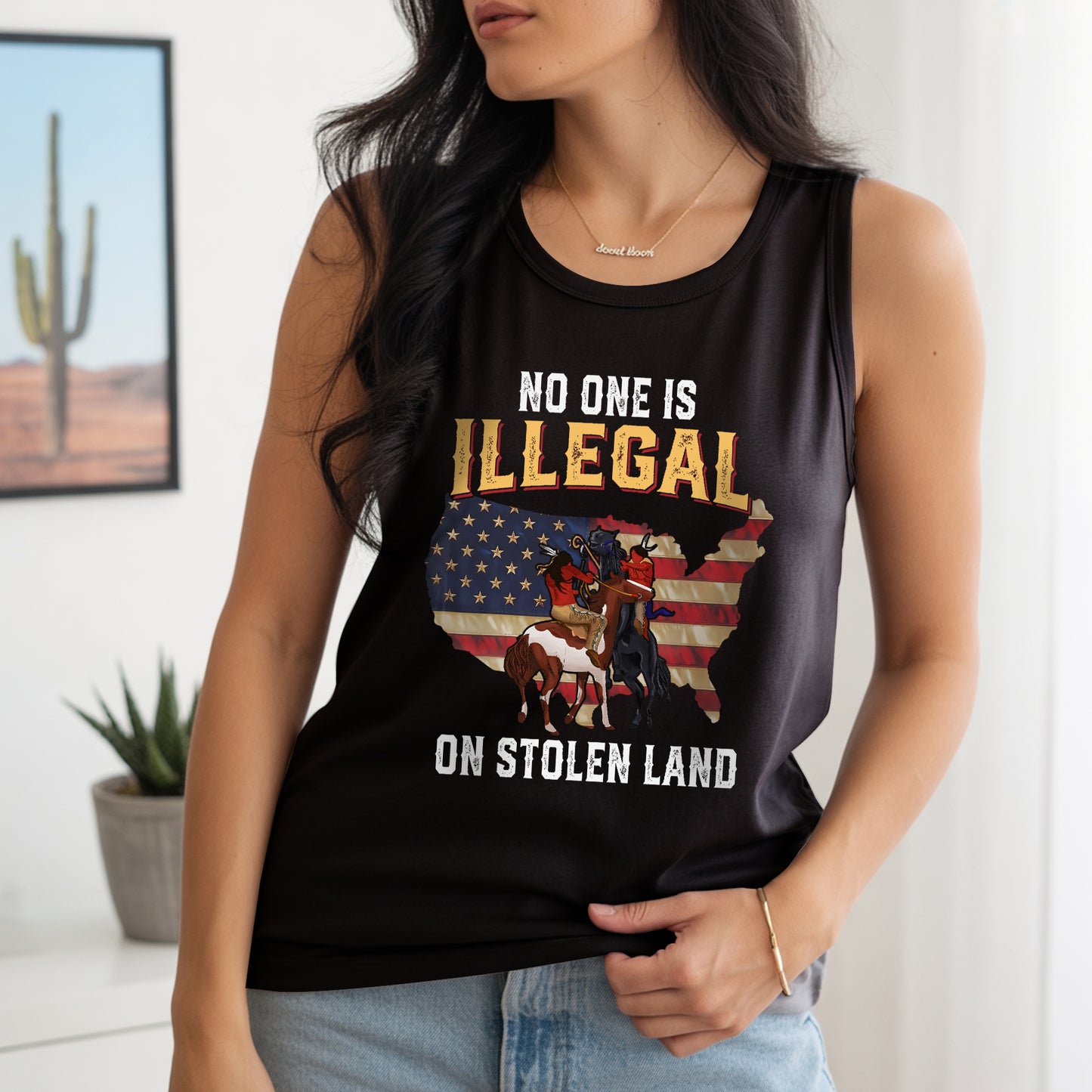 No One Is Illegal On Stolen Land Unisex Tank Top