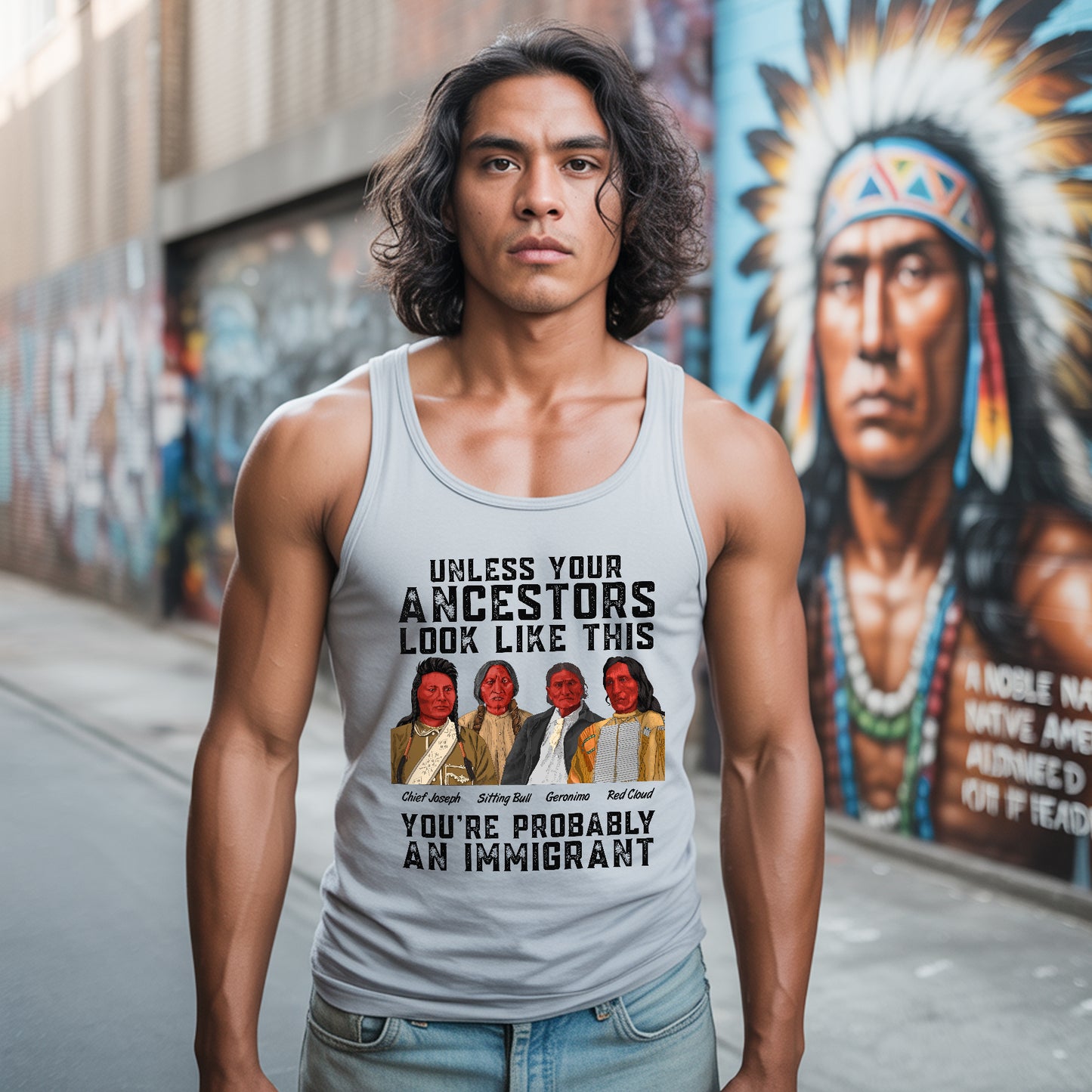 Unless Your Ancestors Look Like This You Probably Immigrant Unisex Tank Top