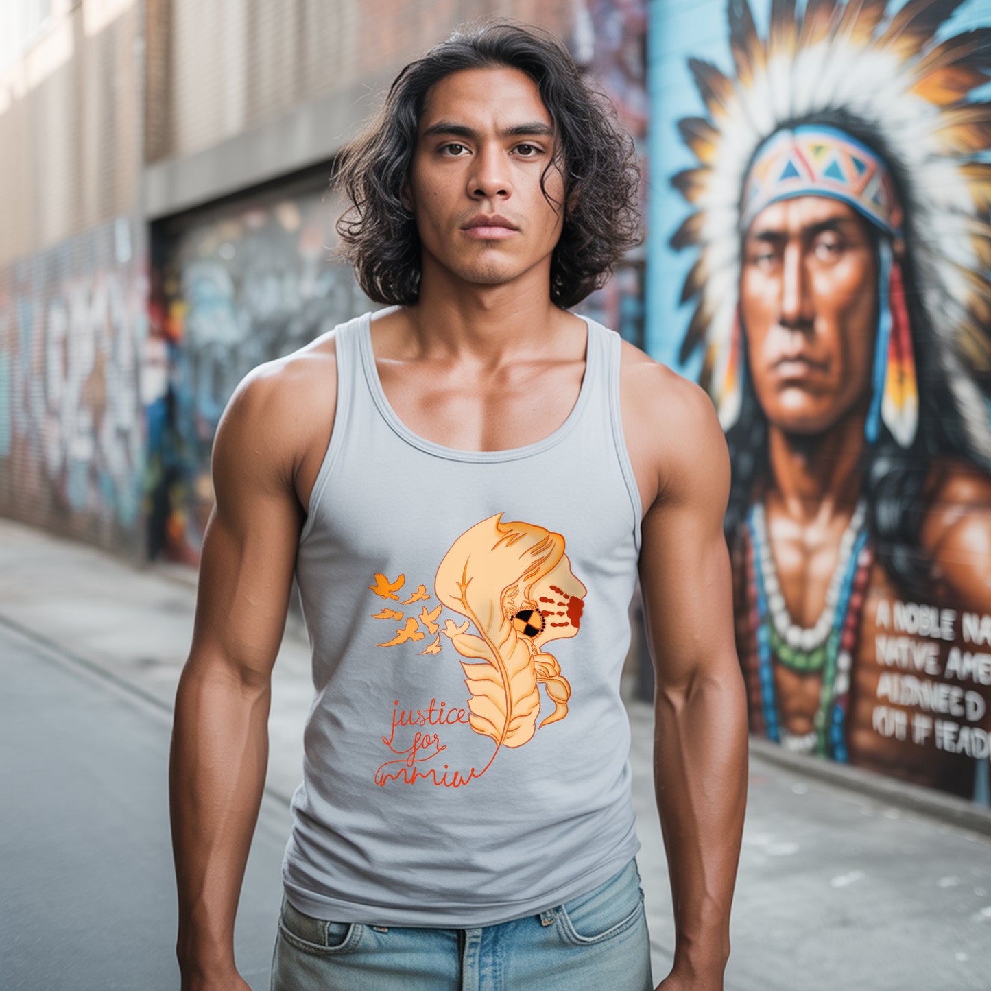 Justice For MMIW Indigenous Rights Powerful Statement Unisex Tank Top