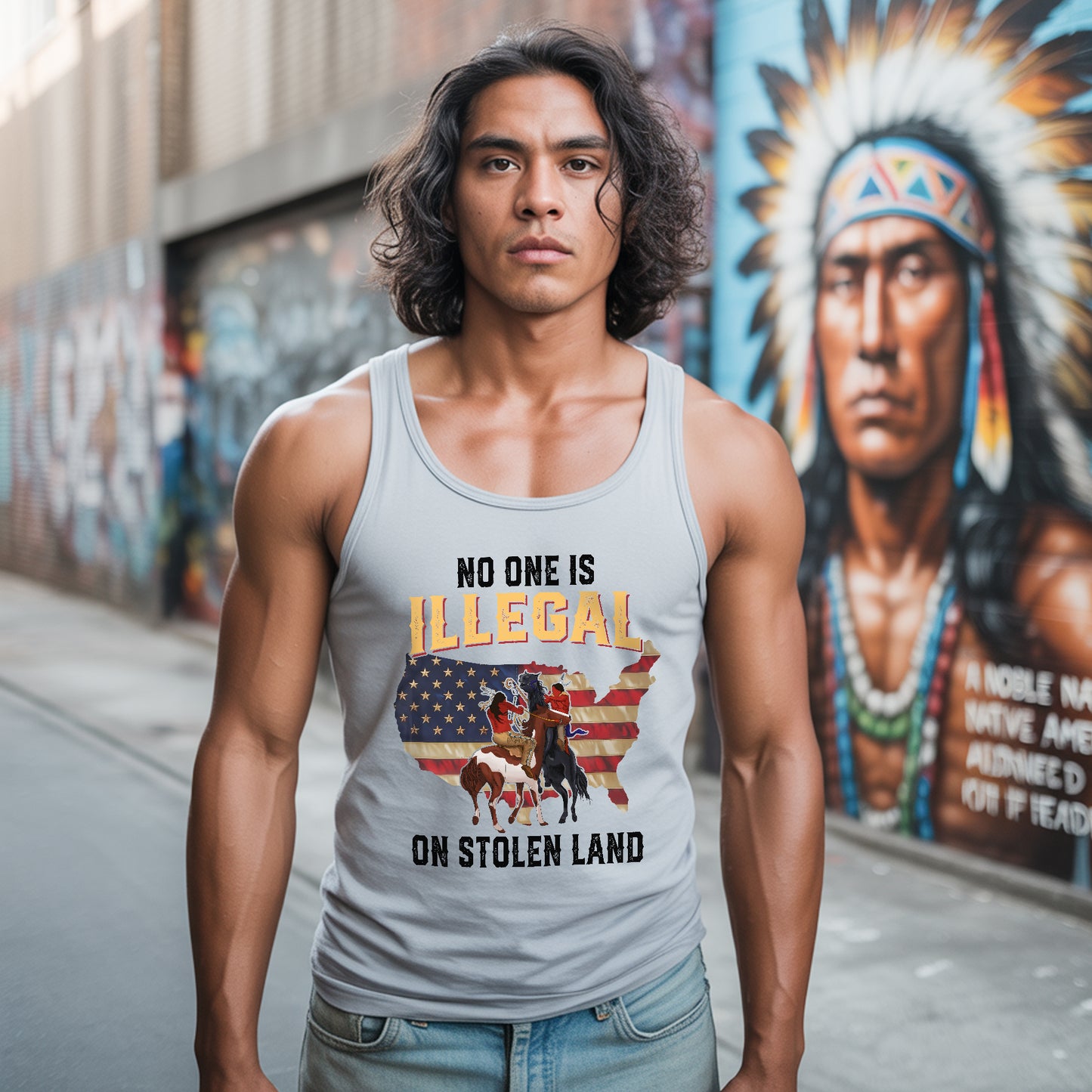 No One Is Illegal On Stolen Land Unisex Tank Top