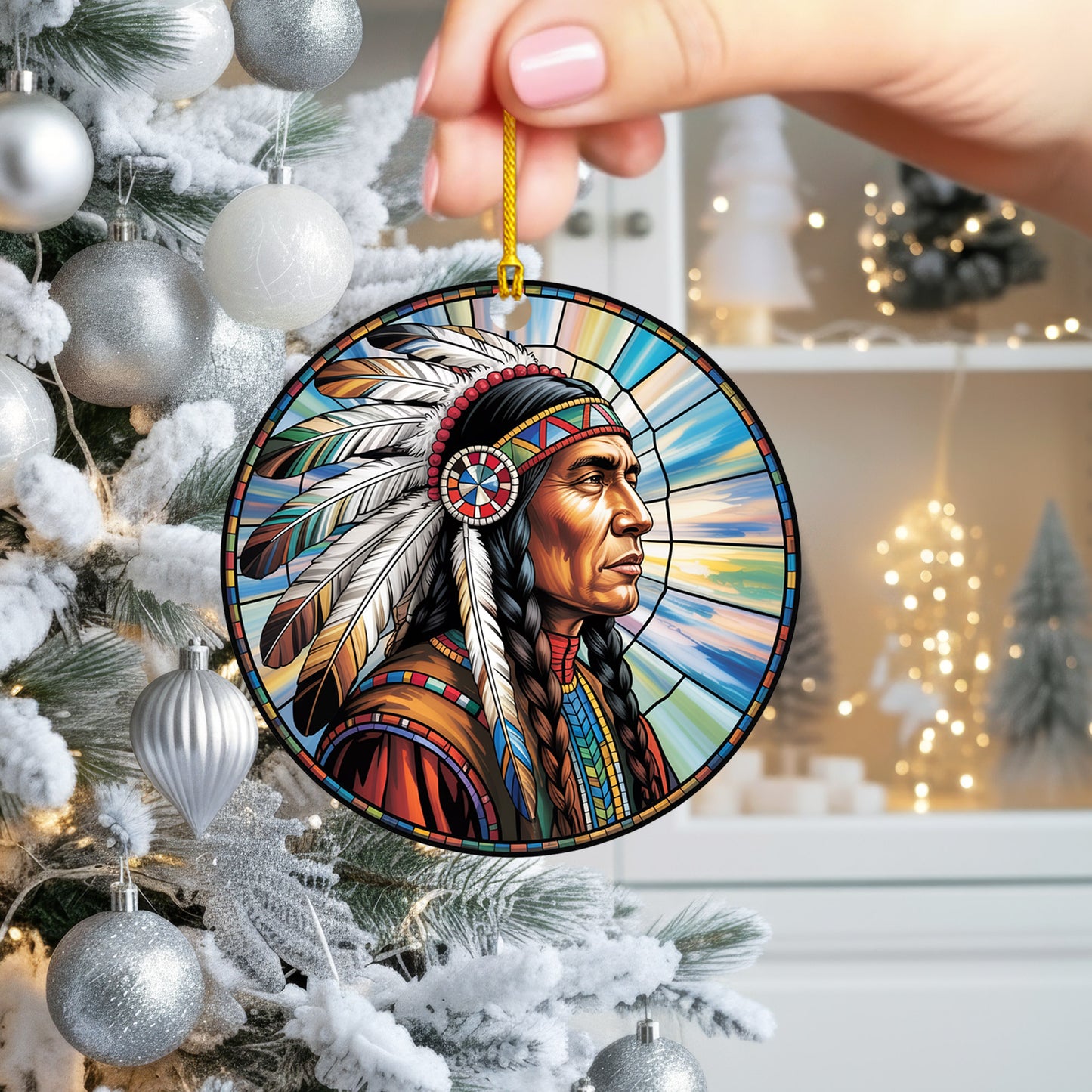 Native American Chief - Tribal Pride Spirit Art Decor Flat Acrylic