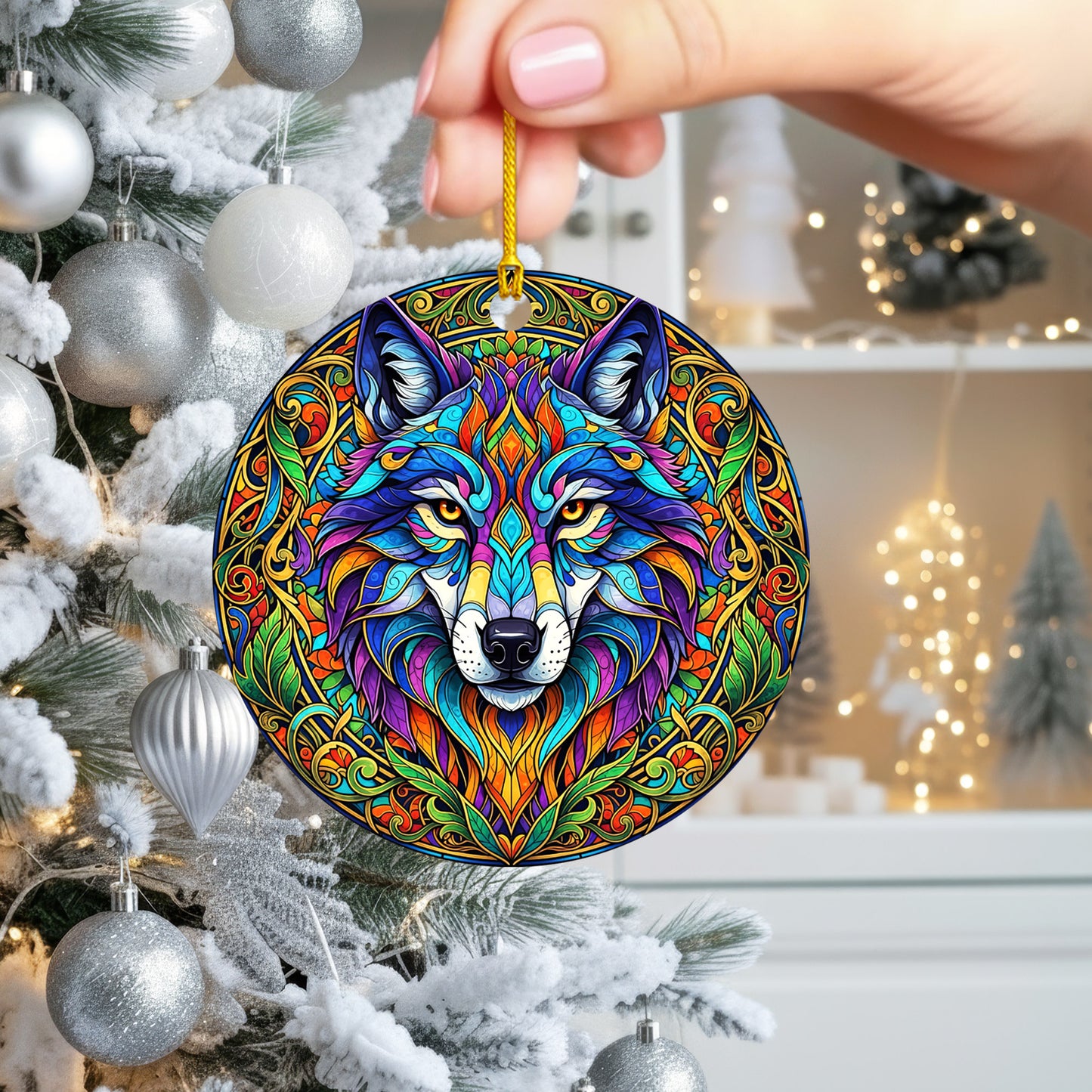 Rainbow Wolf - Psychedelic Spirit Animal - Unique Christmas Gift Decor Flat Acrylic