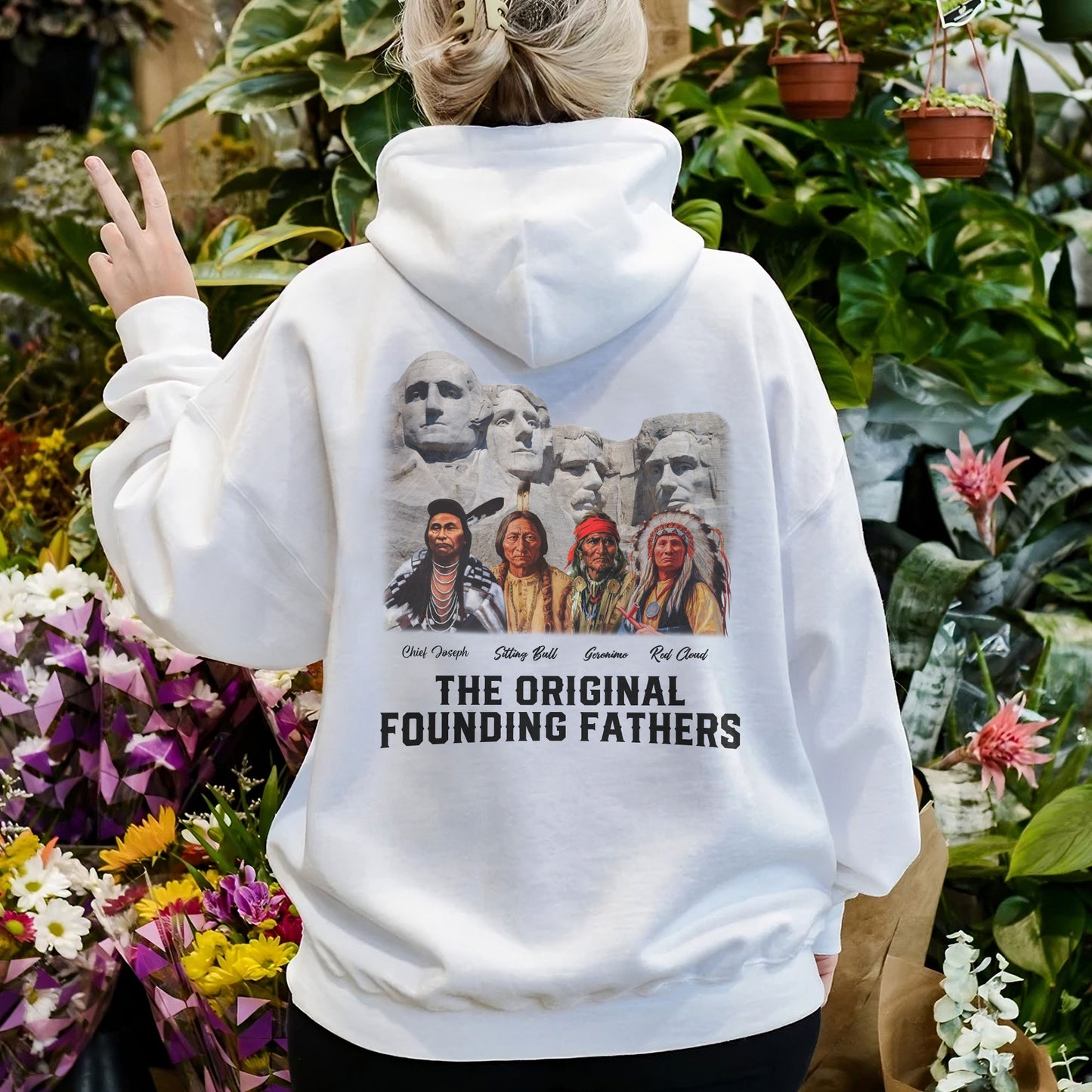 The Original Founding Fathers Native Leaders - Two sides - Unisex T-Shirt/T-Shirt V-Neck/Hoodie/Sweatshirt