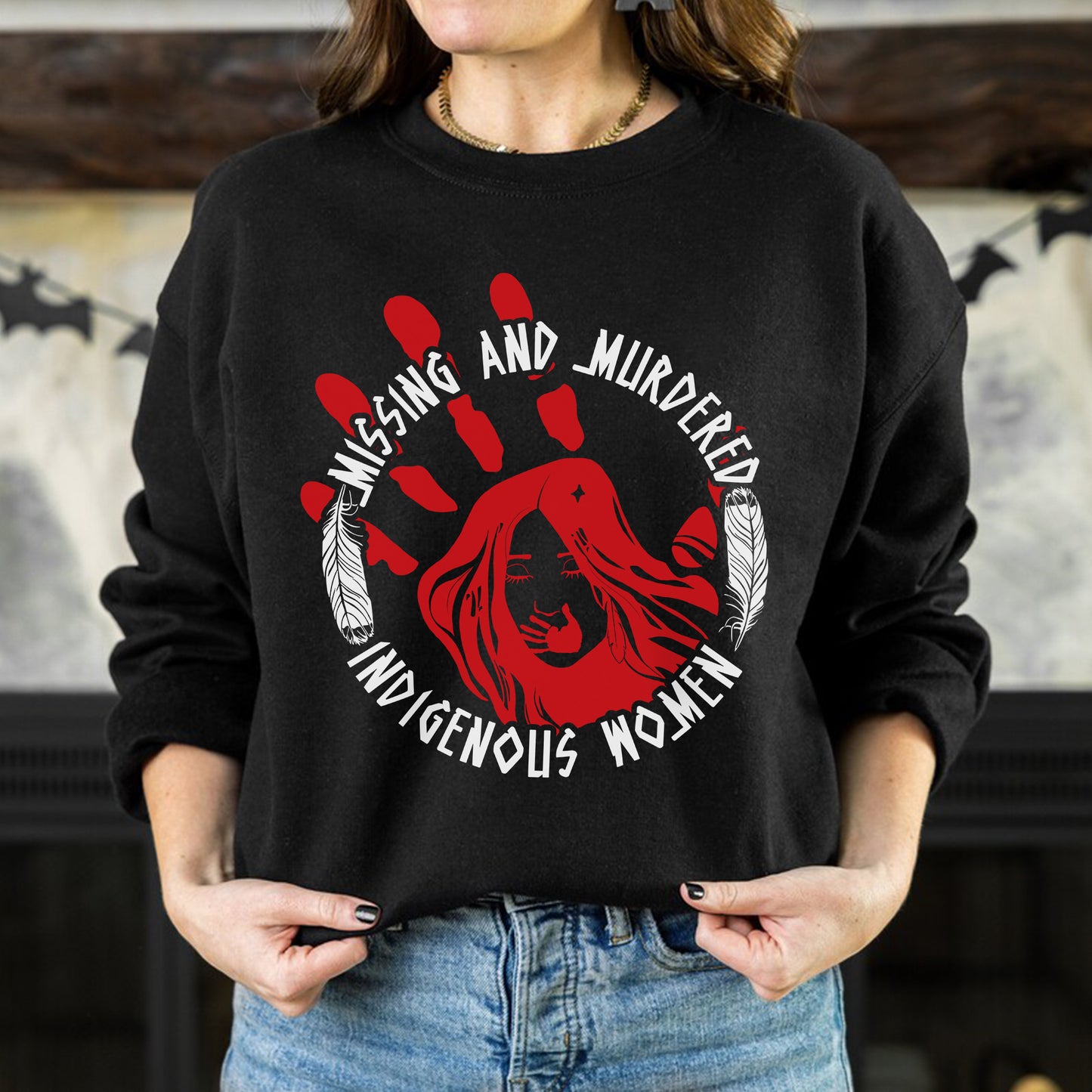 Missing and Murdered Indigenous Women WC22 - Red Hand Unisex T-Shirt/T-Shirt V-Neck/Hoodie/Sweatshirt