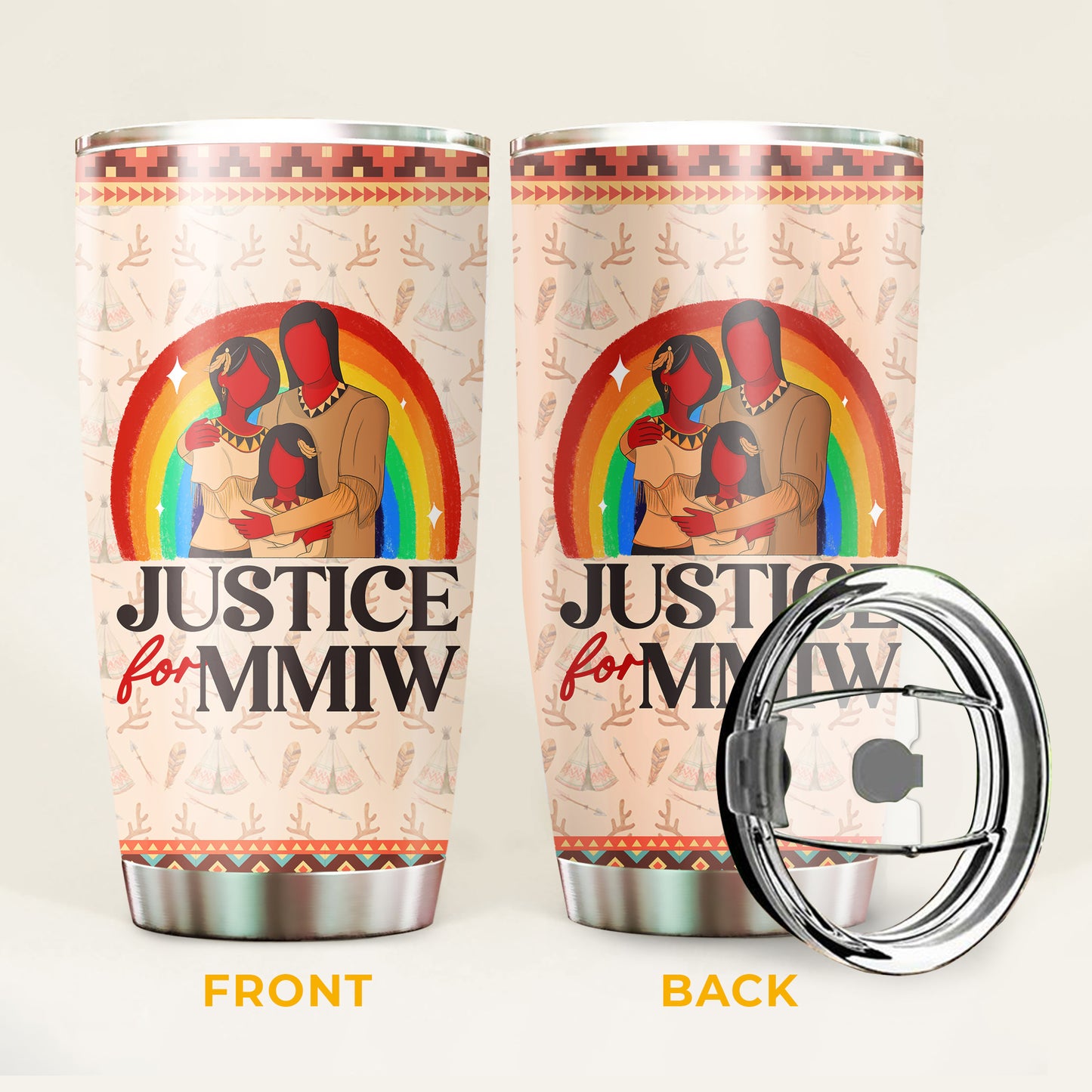 Justice For MMIW - Native American Stainless Steel Tumbler 009