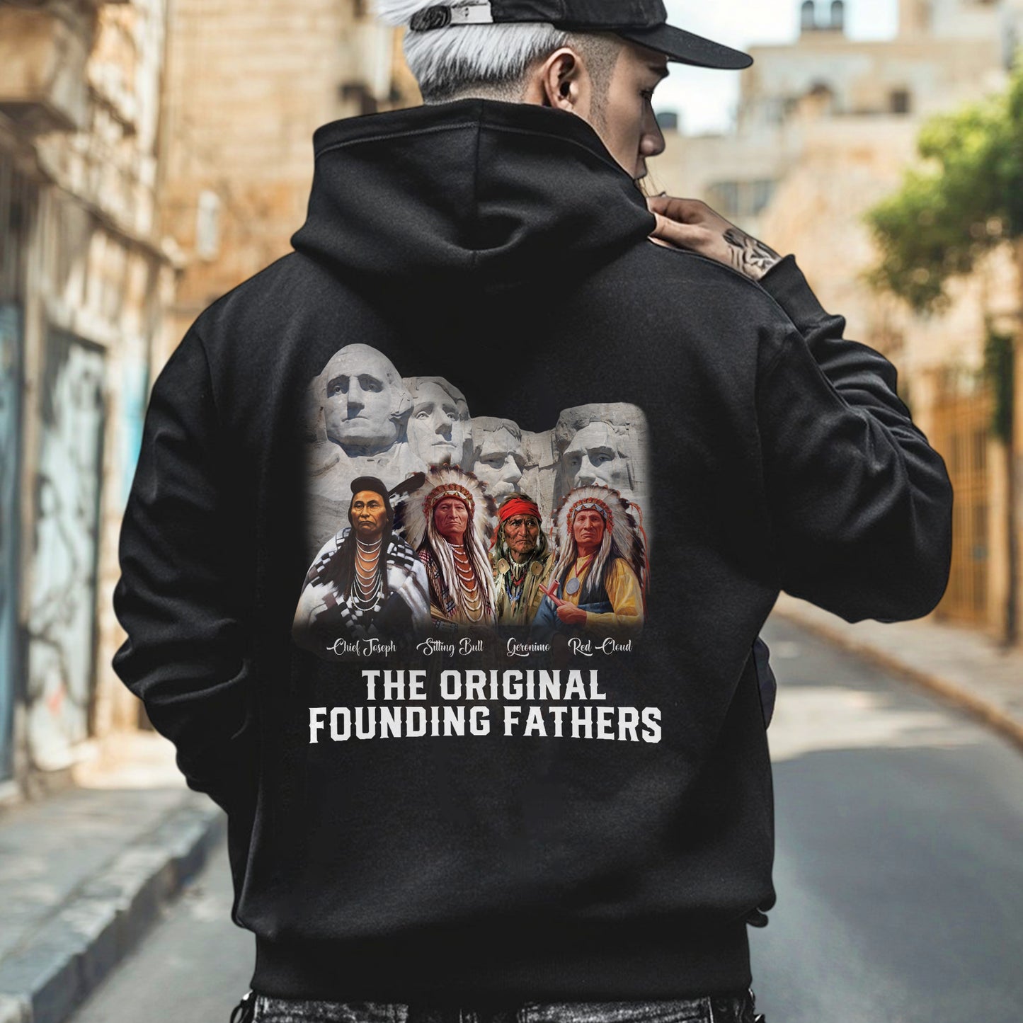 The Original Founding Fathers Native Leaders - Two sides - Unisex T-Shirt/T-Shirt V-Neck/Hoodie/Sweatshirt