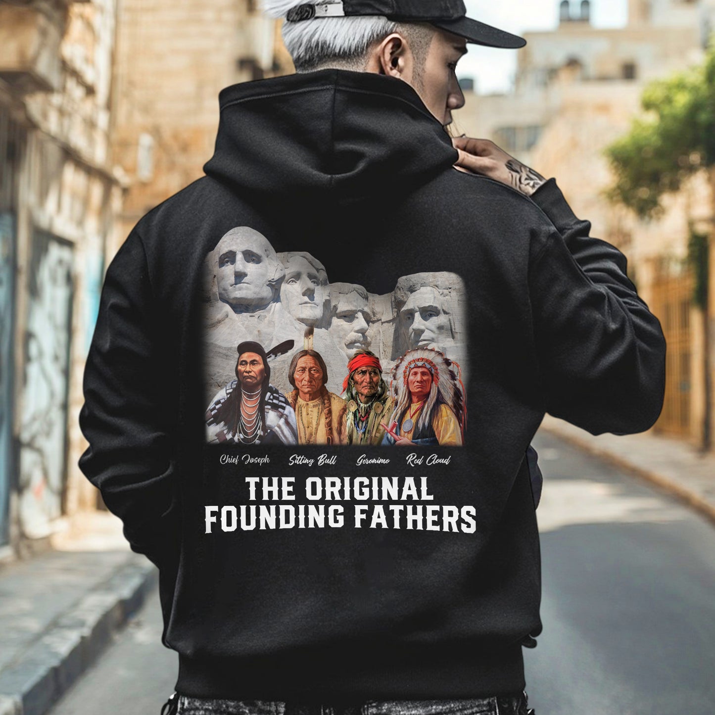 The Original Founding Fathers Native Leaders - Two sides - Unisex T-Shirt/T-Shirt V-Neck/Hoodie/Sweatshirt