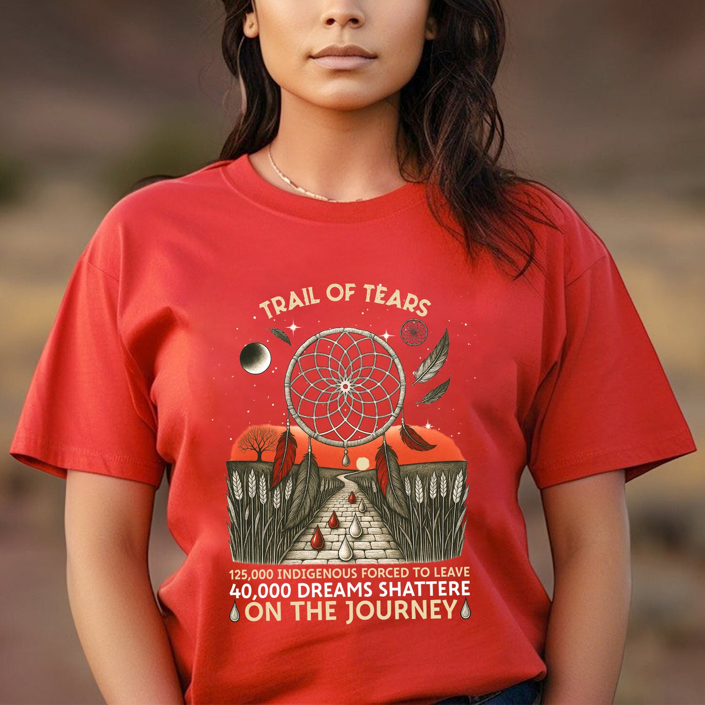 Trail Of Tears - 125000 Indigenous Forced To Leave 40000 Dreams Shattere Unisex T-Shirt/Hoodie/Sweatshirt