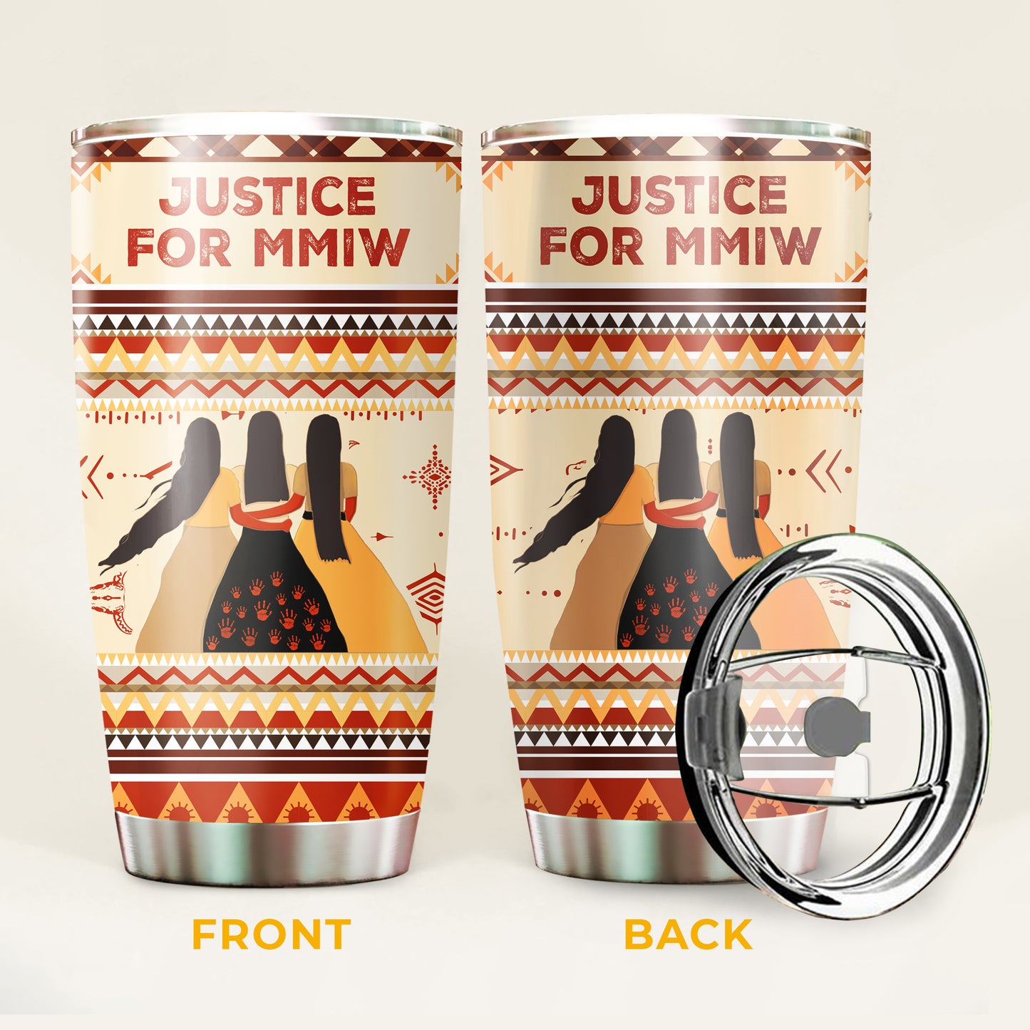 Justice For MMIW - Native American Stainless Steel Tumbler 005