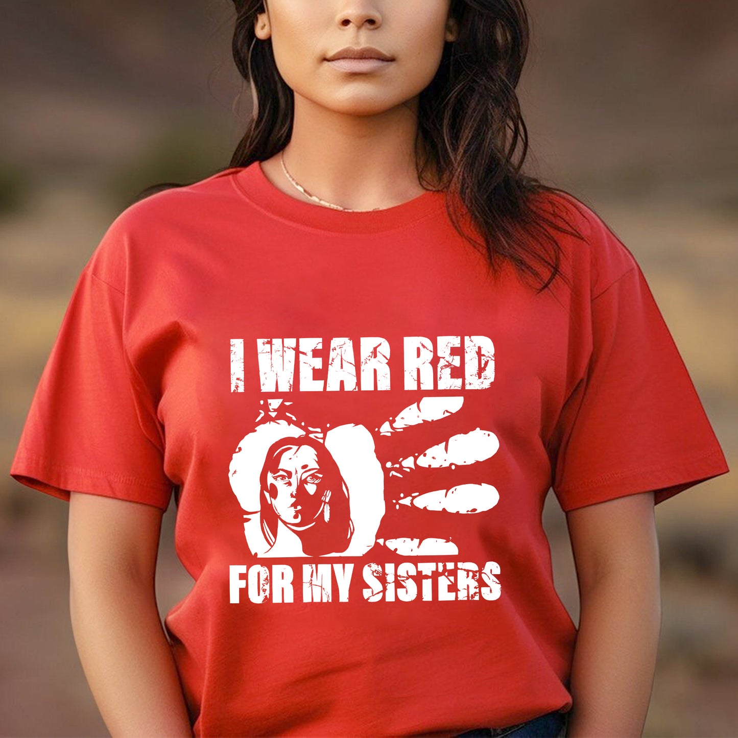 I Wear Red For My Sisters - MMIW Unisex T-Shirt/Hoodie/V-Neck/Sweatshirt