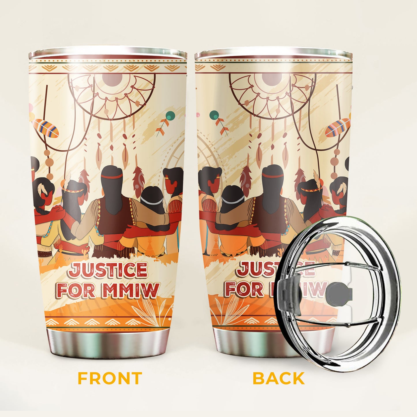 Justice For MMIW - Native American Stainless Steel Tumbler 001
