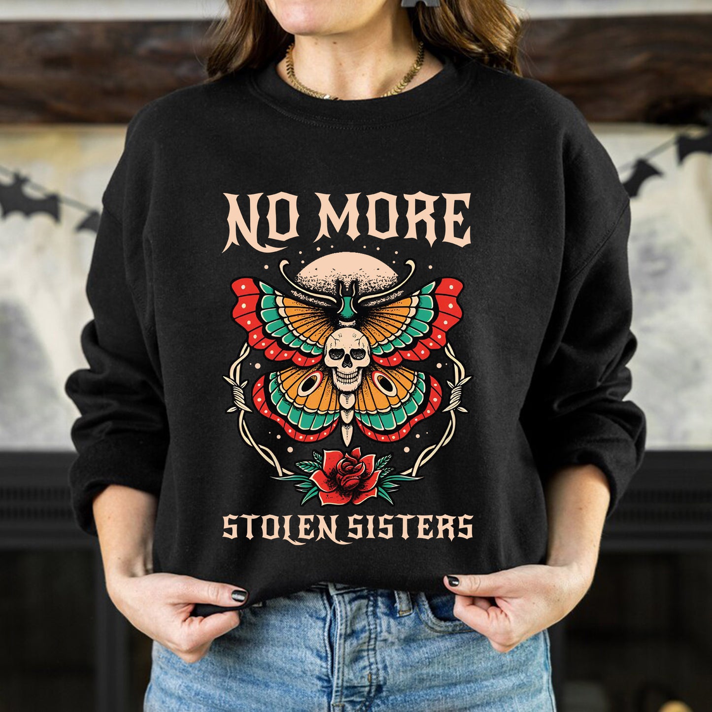 No More Stolen Sisters Butterfly Skun - MMIW Unisex T-Shirt/Hoodie/V-Neck/Sweatshirt