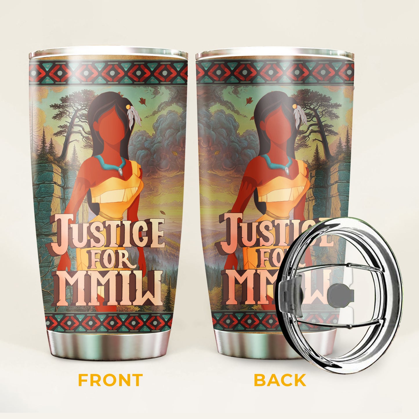 Justice For MMIW - Native American Stainless Steel Tumbler 003