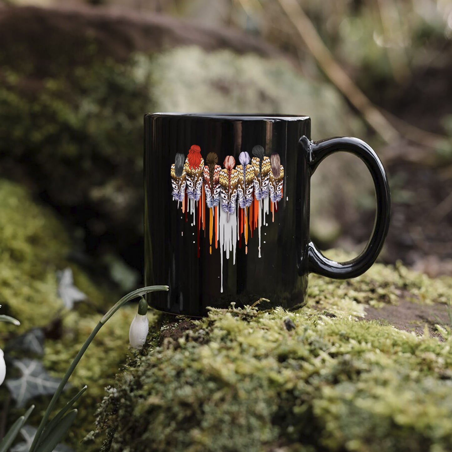 MMIW Women Together Feather Heart Ceramic Coffee Mug