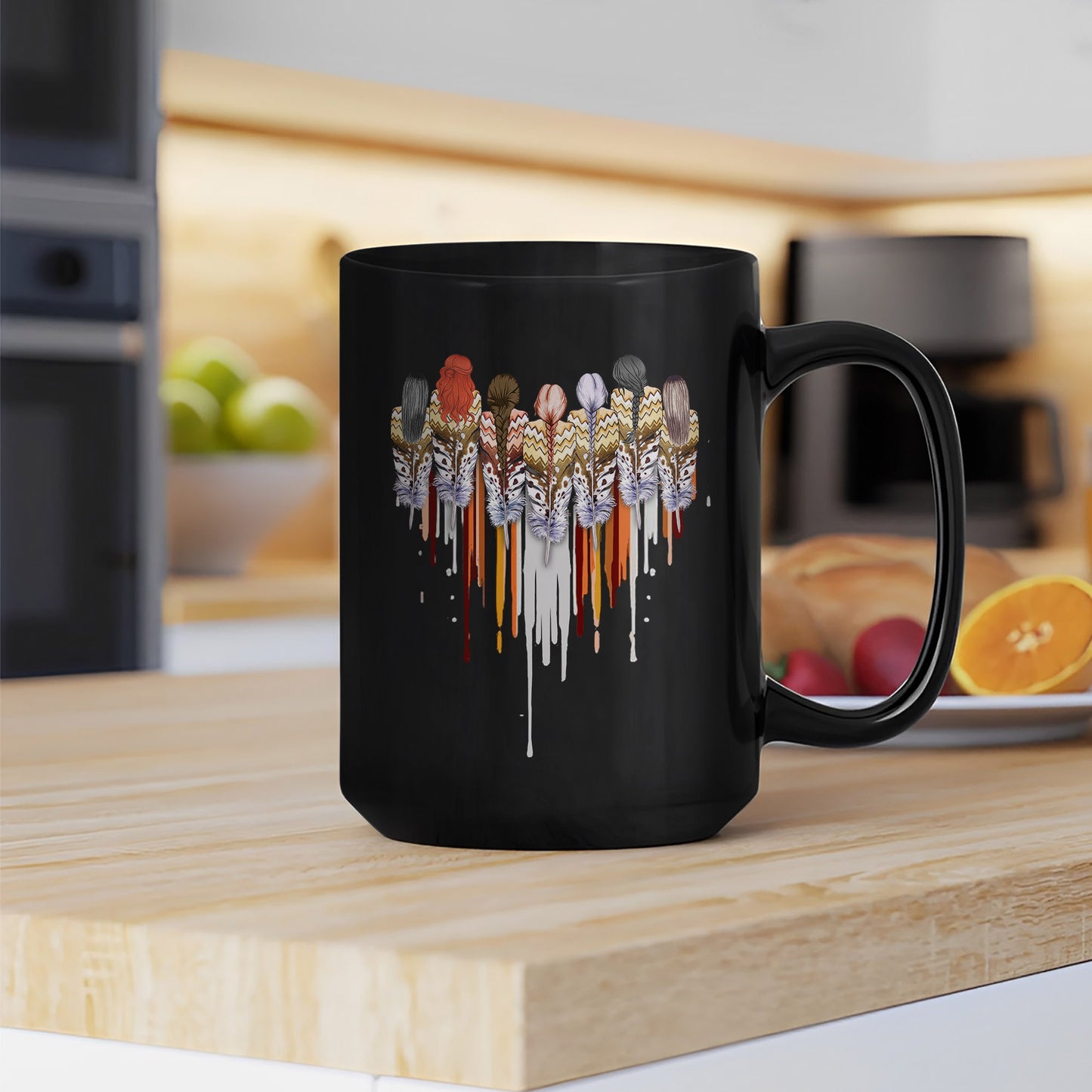 MMIW Women Together Feather Heart Ceramic Coffee Mug
