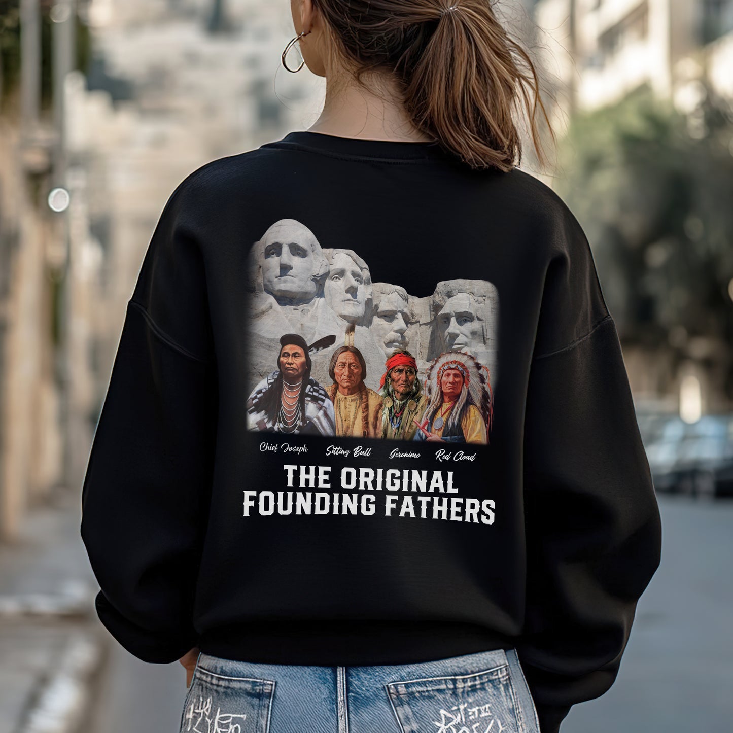 The Original Founding Fathers Native Leaders - Two sides - Unisex T-Shirt/T-Shirt V-Neck/Hoodie/Sweatshirt