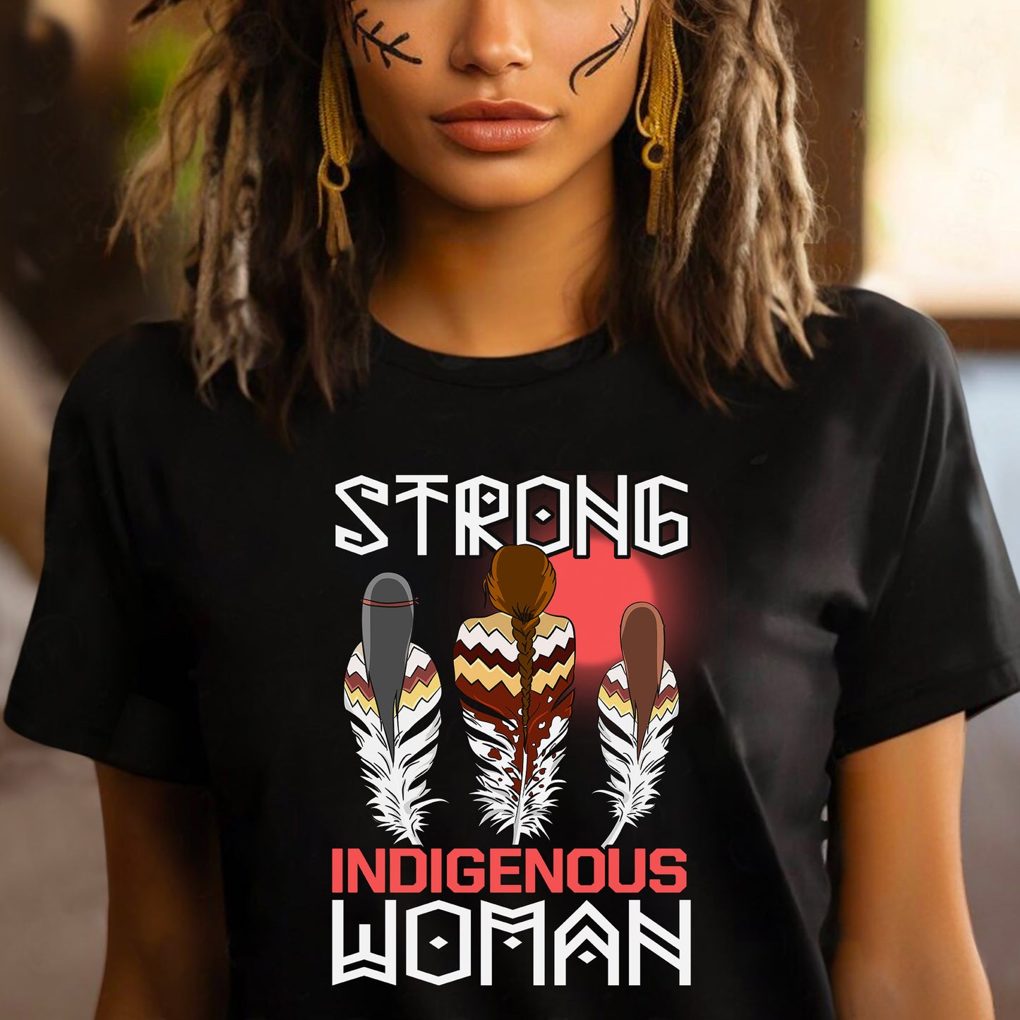 MMIW Strong Resilient Indigenous Three Woman Unisex T-Shirt/T-Shirt V-Neck/Hoodie/Sweatshirt