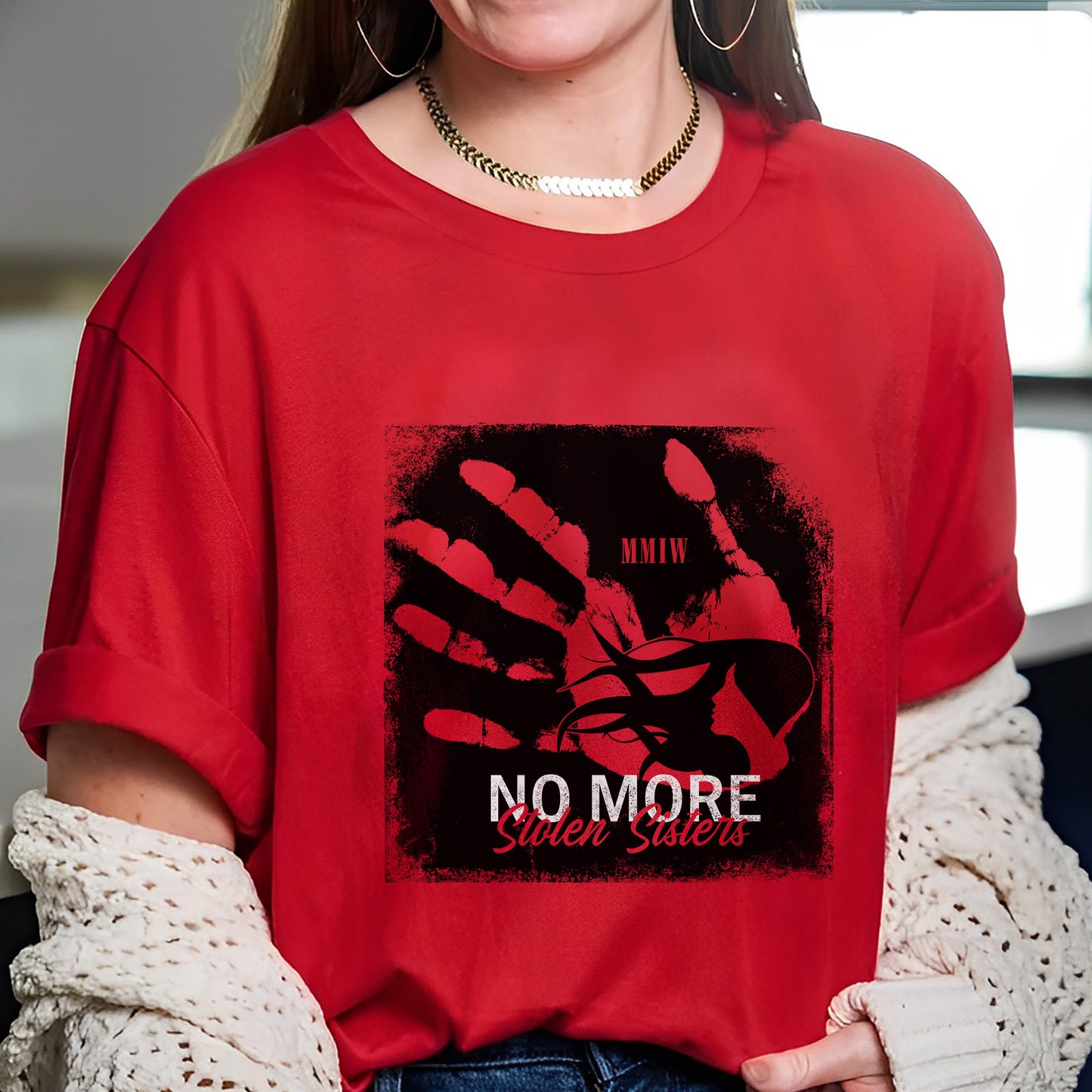 No More Stolen Sisters – Remember & Honor Unisex Hoodie/T-Shirt/ T-Shirt V-Neck/Sweatshirt