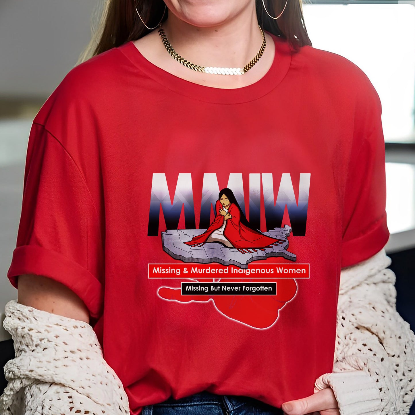 MMIW Missing But Never Forgotten Unisex WC146 T-Shirt/T-Shirt V-Neck/Hoodie/Sweatshirt
