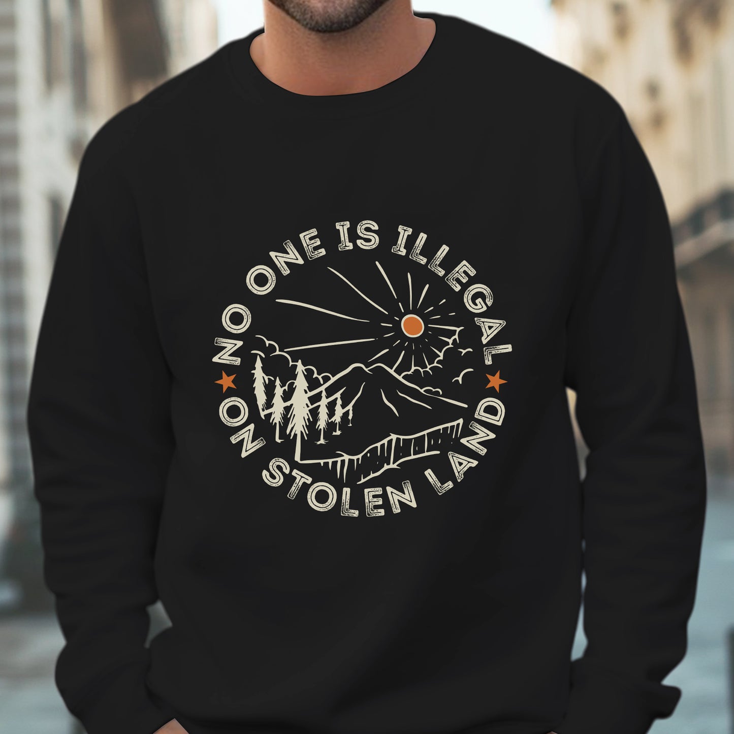 No One Is Illegal On Stolen Land Awareness Unisex T-Shirt/T-Shirt V-Neck/Hoodie/Sweatshirt