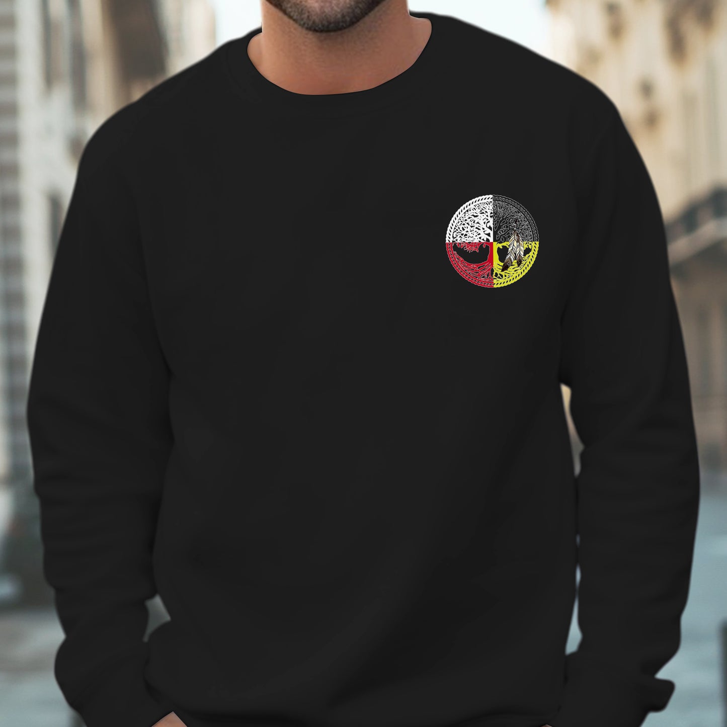 Nature Is My Religion Four Directions Sacred Circle - Two Sides - Unisex T-Shirt/T-Shirt V-Neck/Hoodie/Sweatshirt