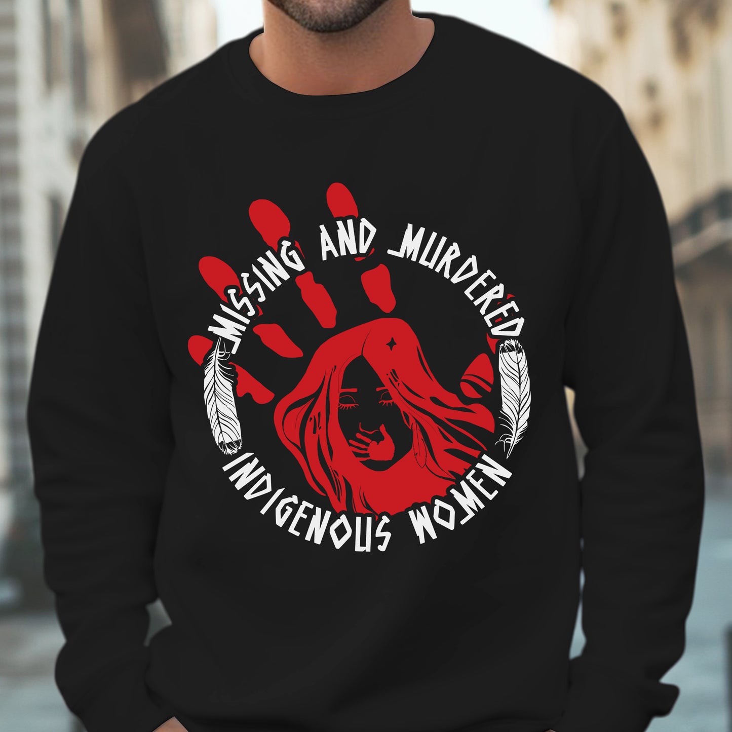 Missing and Murdered Indigenous Women WC22 - Red Hand Unisex T-Shirt/T-Shirt V-Neck/Hoodie/Sweatshirt