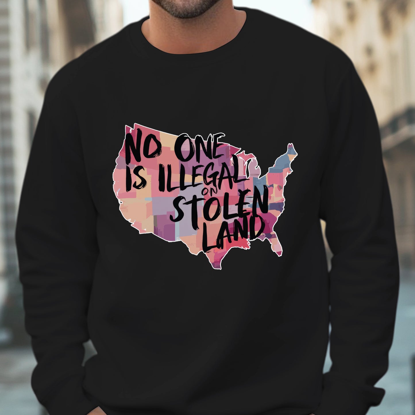No One Is Illegal On Stolen Land Indigenous Rights USA Unisex T-Shirt/T-Shirt V-Neck/Hoodie/Sweatshirt