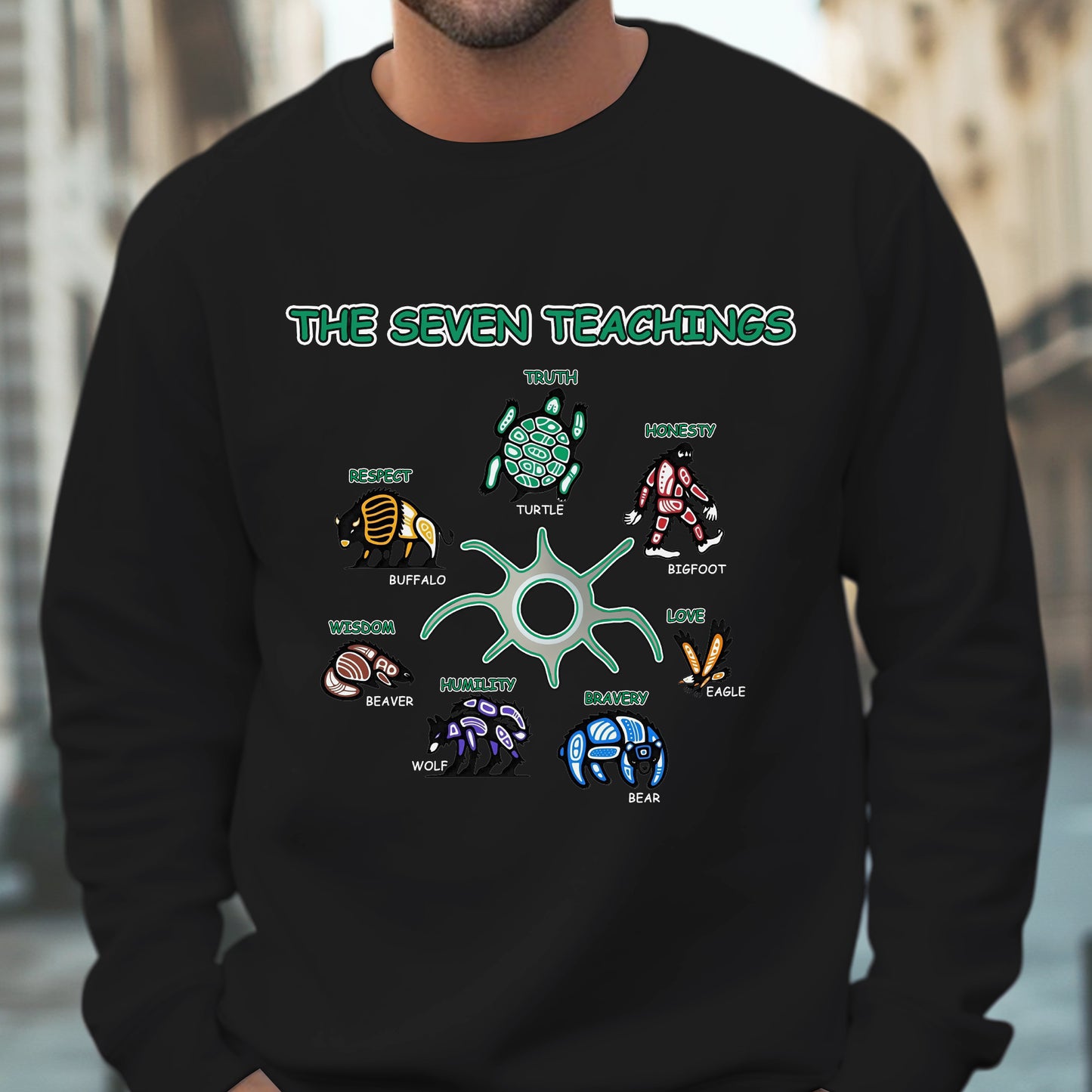 The Seven Sacred Laws Indigenous Value Culture Unisex T-Shirt/T-Shirt V-Neck/Hoodie/Sweatshirt