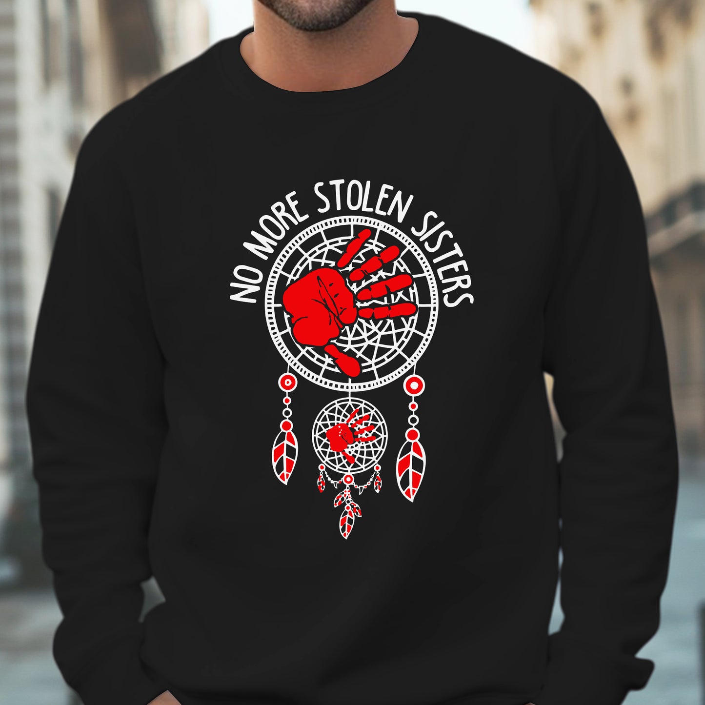 No More Stolen Sisters Red Handprint - MMIW Unisex T-Shirt/Hoodie/V-Neck/Sweatshirt