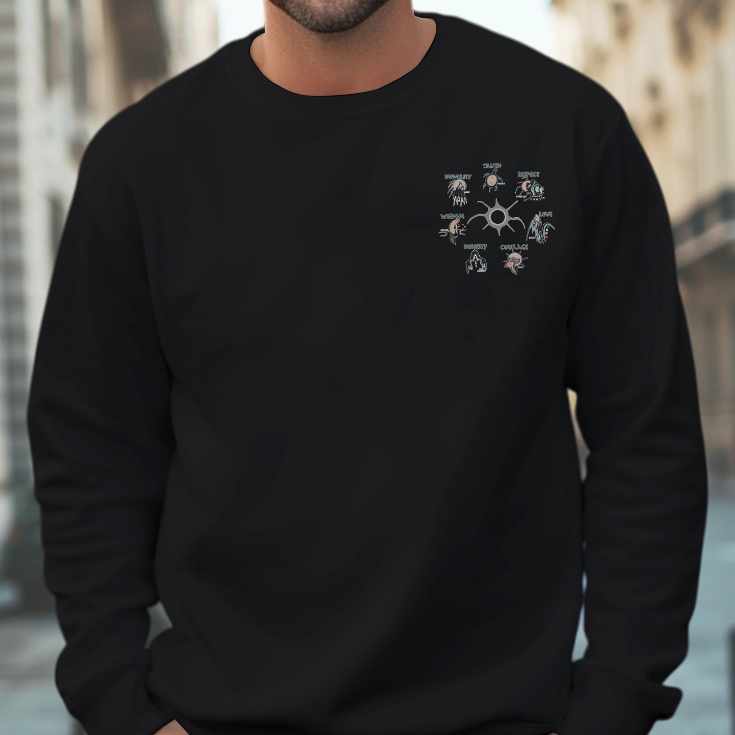 The Seven Sacred Laws Native American Indigenous Culture Unisex - Two sides - T-Shirt/T-Shirt V-Neck/Hoodie/Sweatshirt
