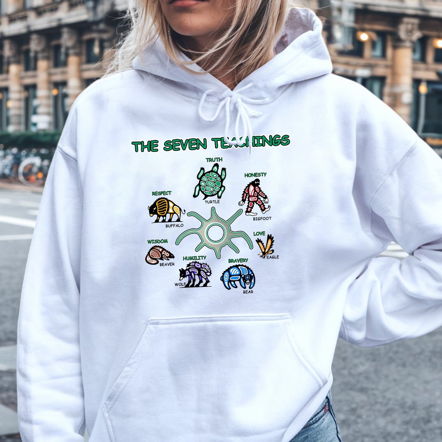 The Seven Sacred Laws Indigenous Value Culture Unisex T-Shirt/T-Shirt V-Neck/Hoodie/Sweatshirt