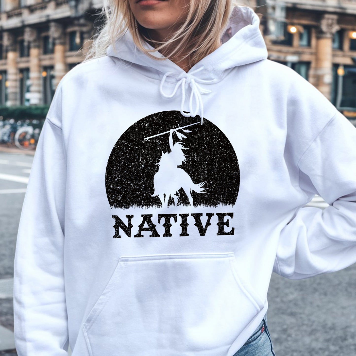 Native American Tribal Chief Riding Horse Unisex T-Shirt/Hoodie/Sweatshirt
