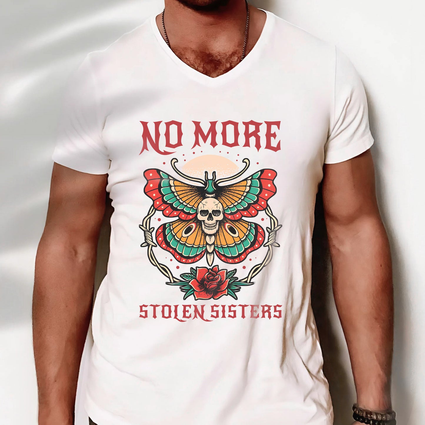 No More Stolen Sisters Butterfly Skun - MMIW Unisex T-Shirt/Hoodie/V-Neck/Sweatshirt