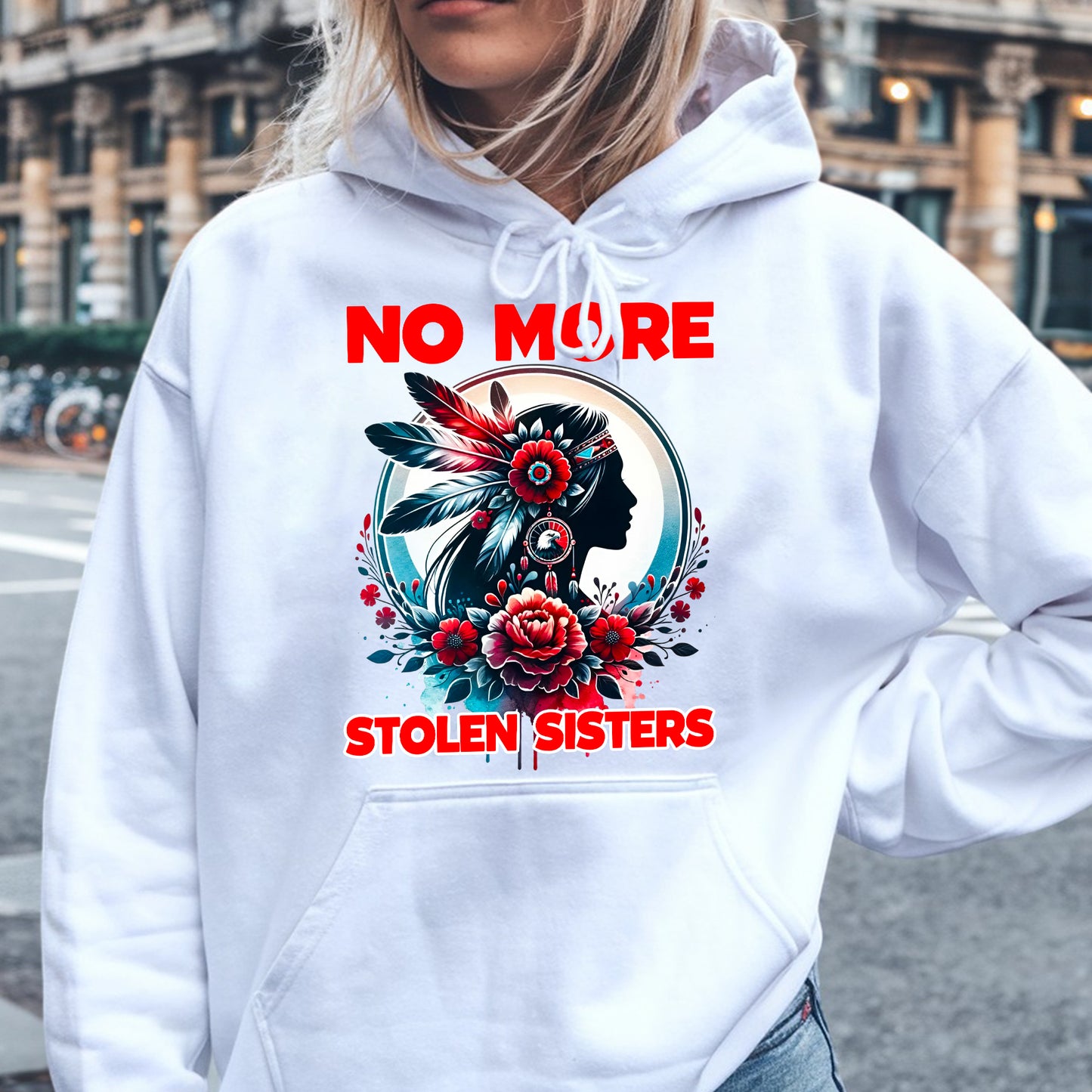 No More Stolen Sisters With Flowers - MMIW Unisex T-Shirt/Hoodie/V-Neck/Sweatshirt