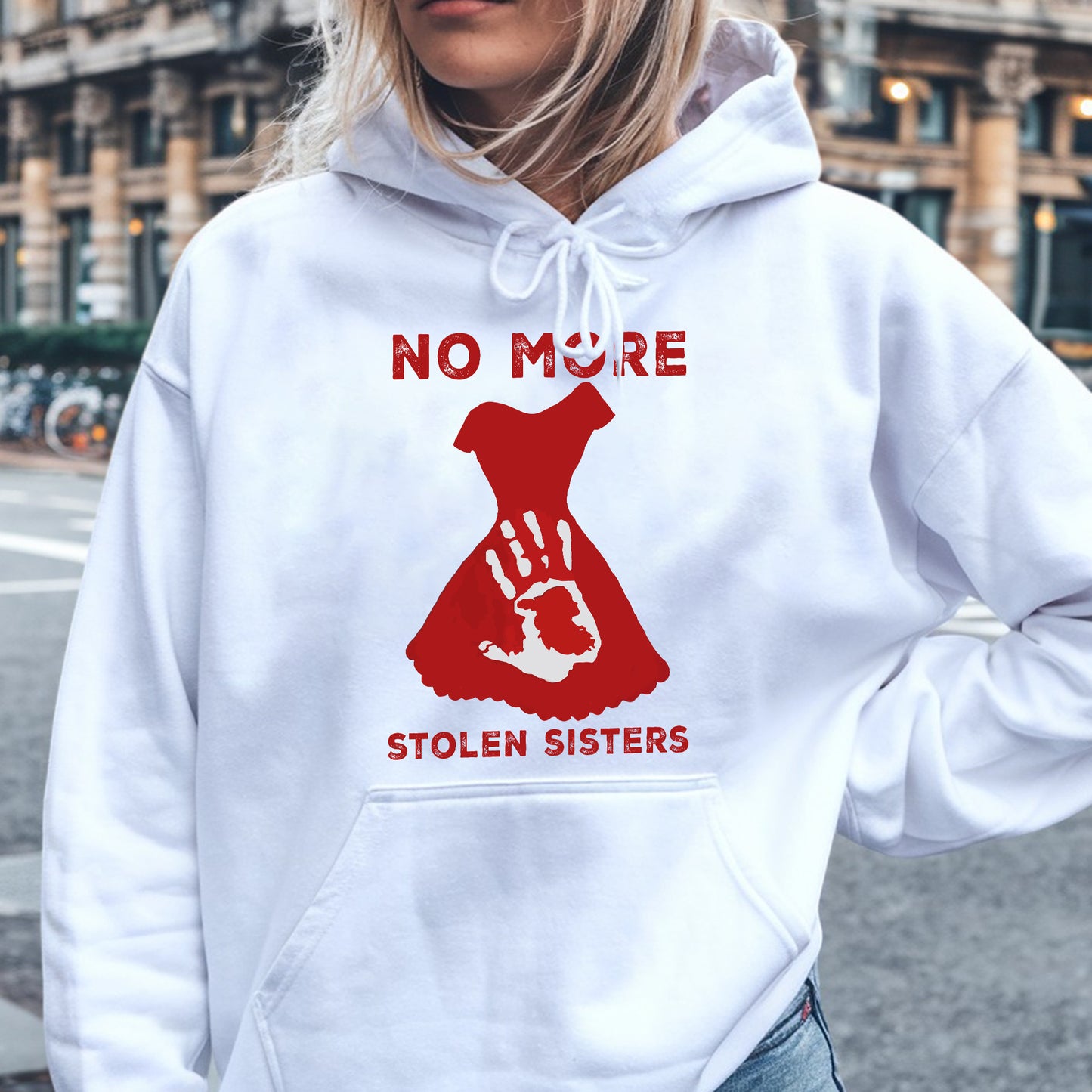 No More Stolen Sisters - MMIW Unisex Hoodie/T-Shirt/T-Shirt V-Neck/Sweatshirt - Support Missing Indigenous Women Justice