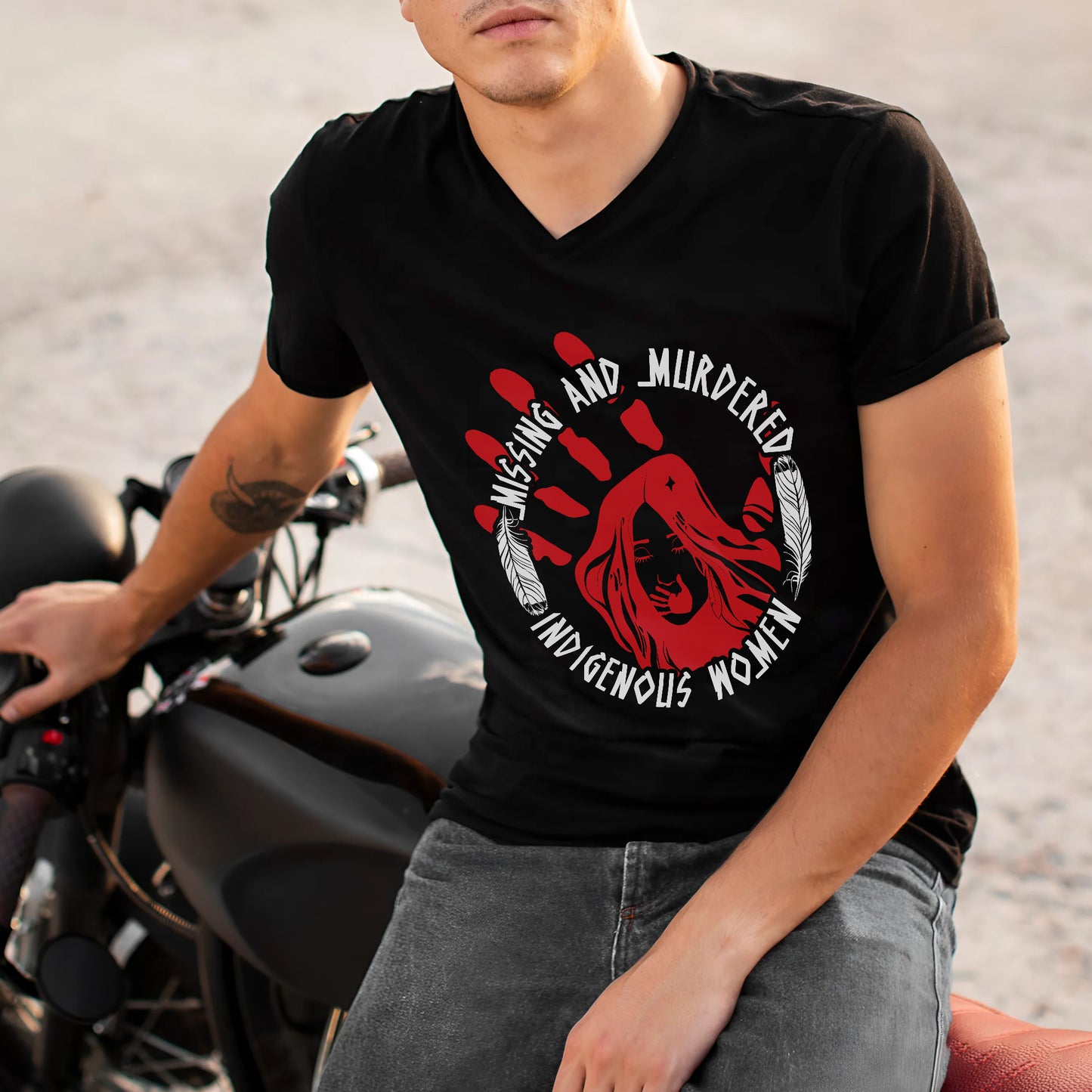 Missing and Murdered Indigenous Women WC22 - Red Hand Unisex T-Shirt/T-Shirt V-Neck/Hoodie/Sweatshirt